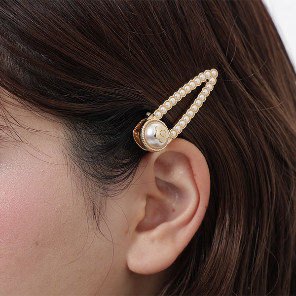 MARY QUANT / Ornamental Pearl Alligator Clip