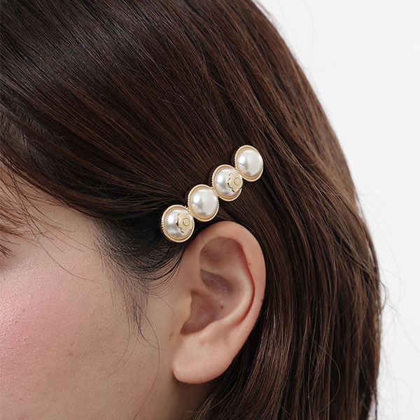 MARY QUANT / Ornament 4 Pearl Alligator Clip