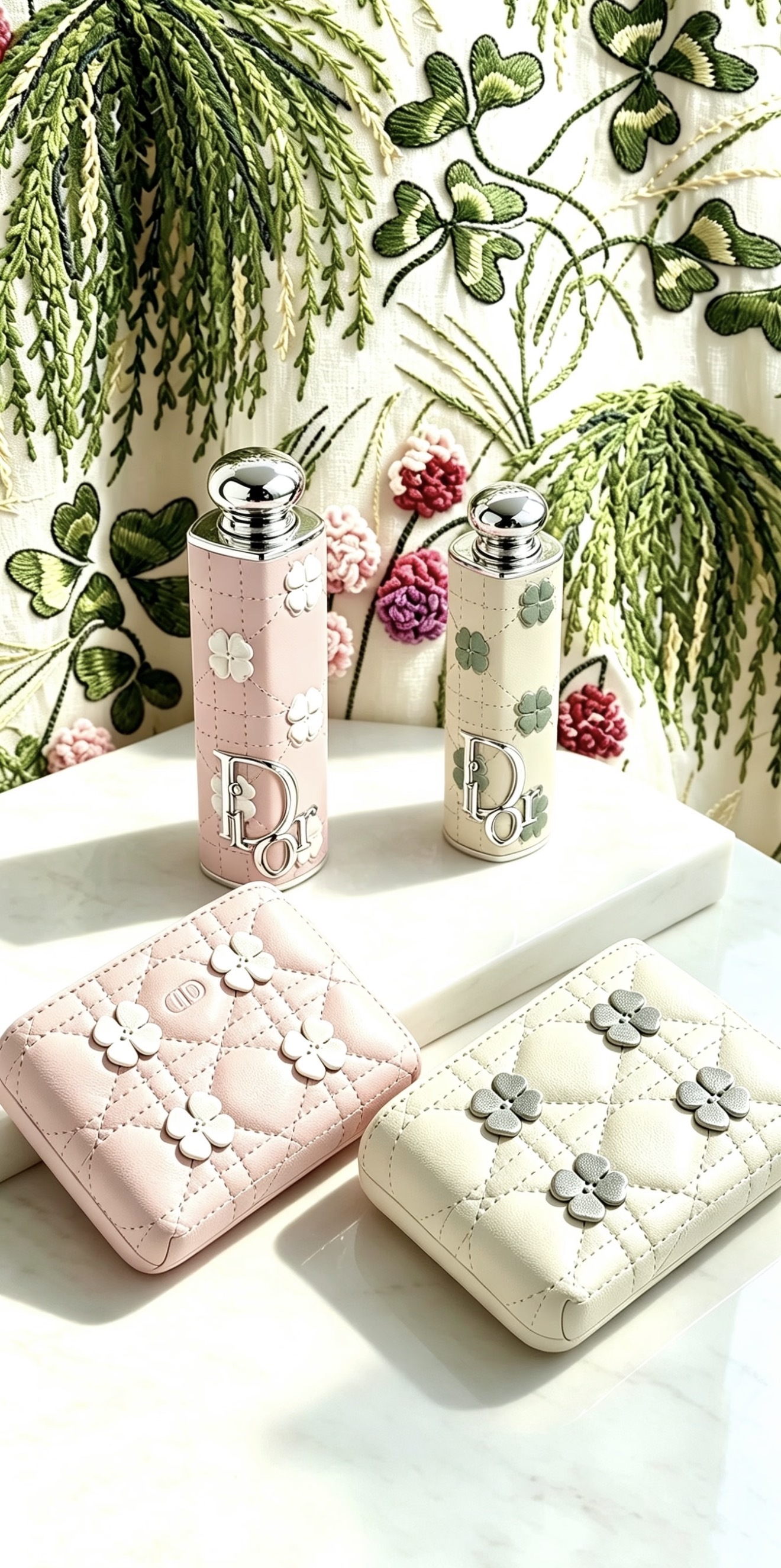【Luxury】限量選品  DIOR 香氛世家 限量唇膏 DIOR迪奧 迪奧魅惑唇膏 限量色 幸運草 七夕 口紅殼 粉色 四葉草 奶油綠 莫蘭迪綠 秋季限量版 LUCKY