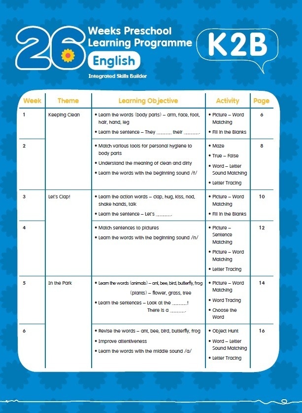 【多買多折】26週學前教育系列：幼兒英語 - 綜合能力基礎訓練 K2B