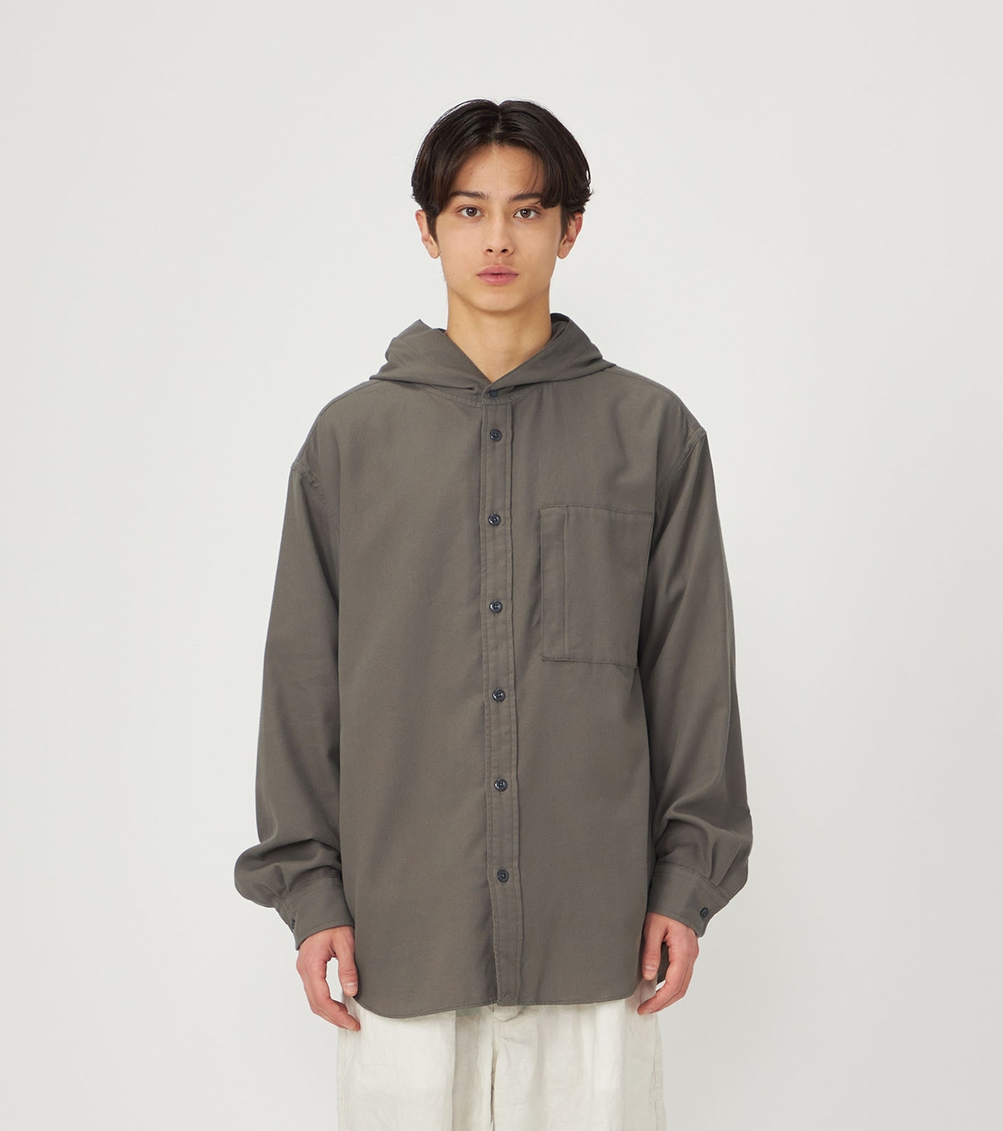 預購┃TNF 紫標 Royal Oxford Mountain Hooded Shirt 連帽 襯衫 有機棉