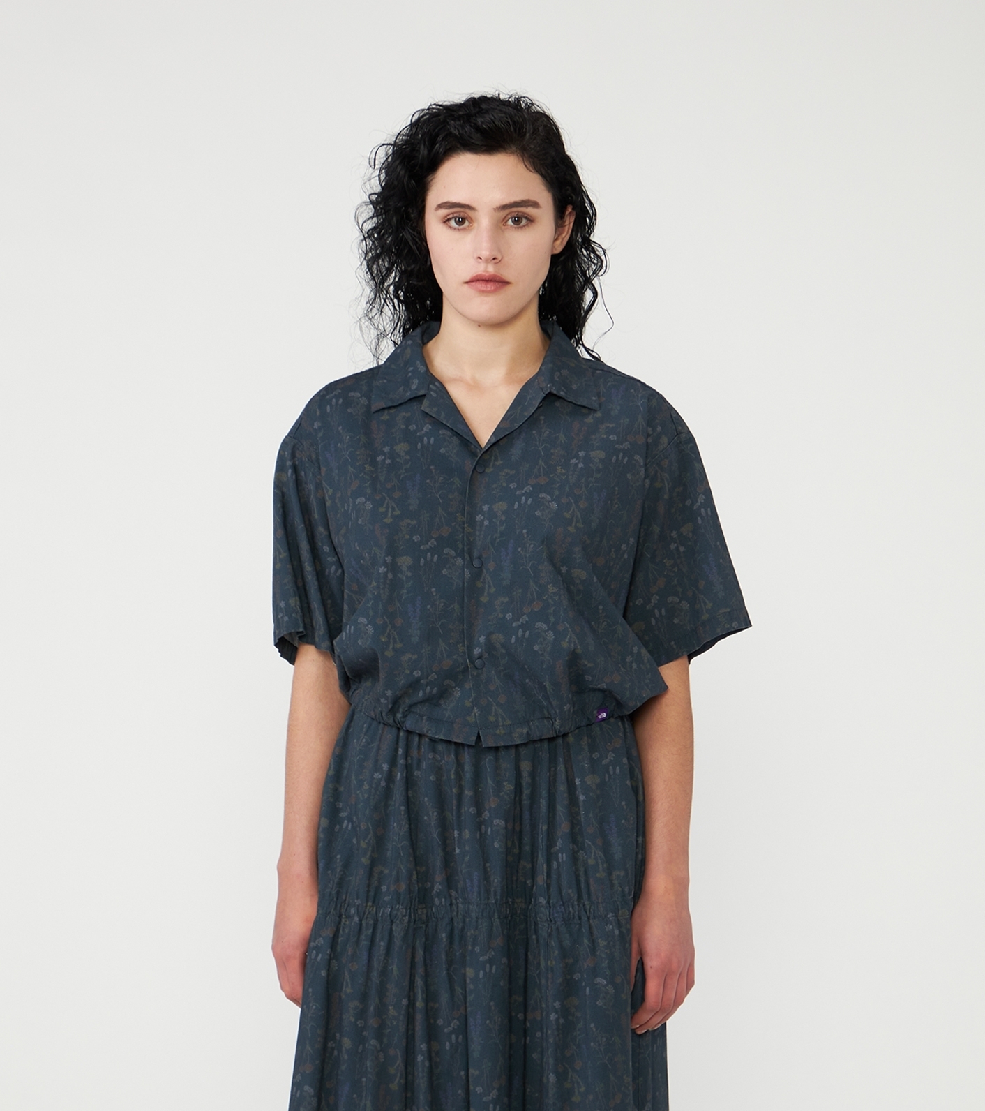 預購┃TNF 紫標 Flower Printed Cropped Shirt 優勝美地 花草 花柄 襯衫 女款 有機棉