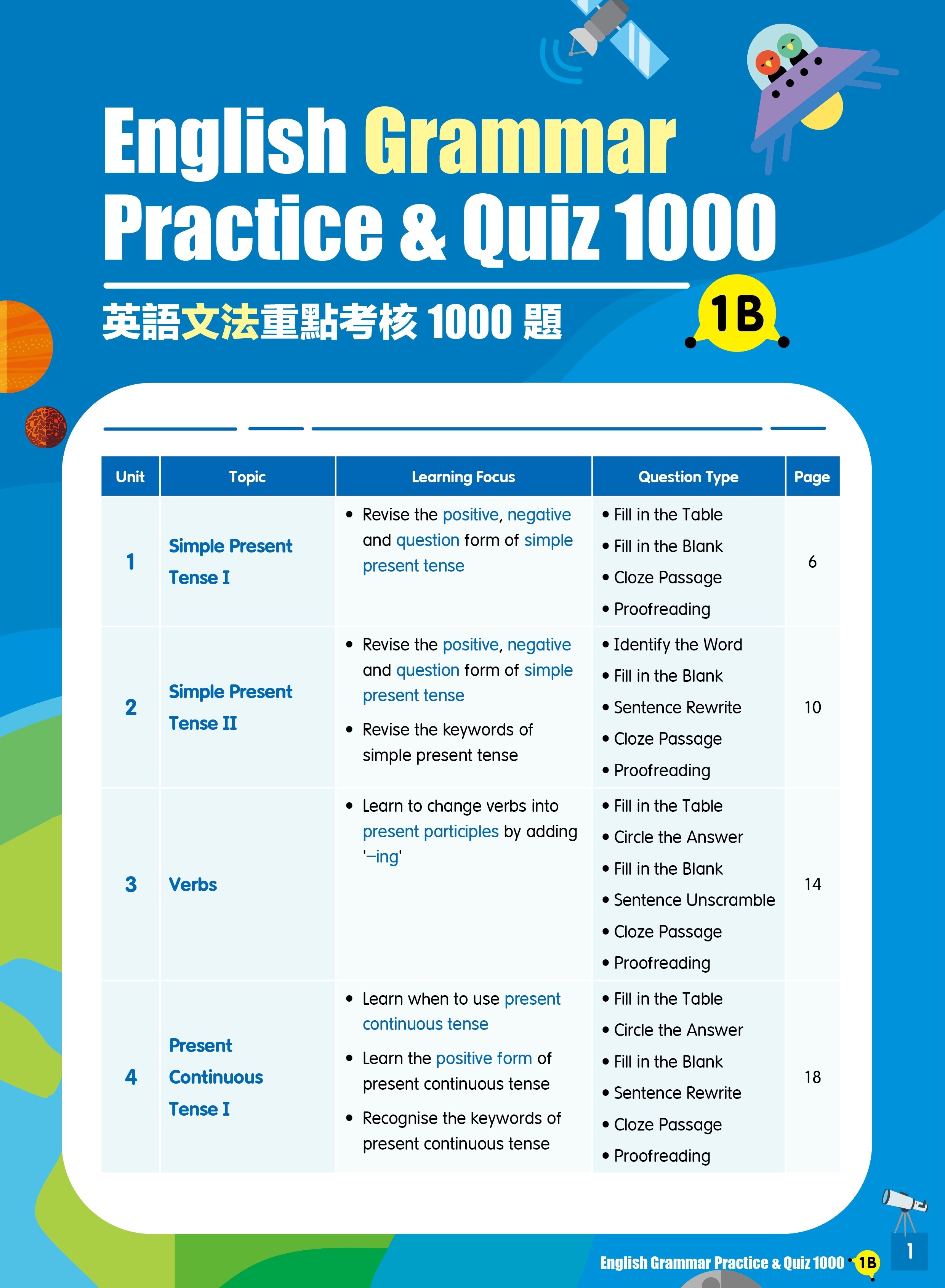 【多買多折】English Grammar Practice & Quiz 1000 1B