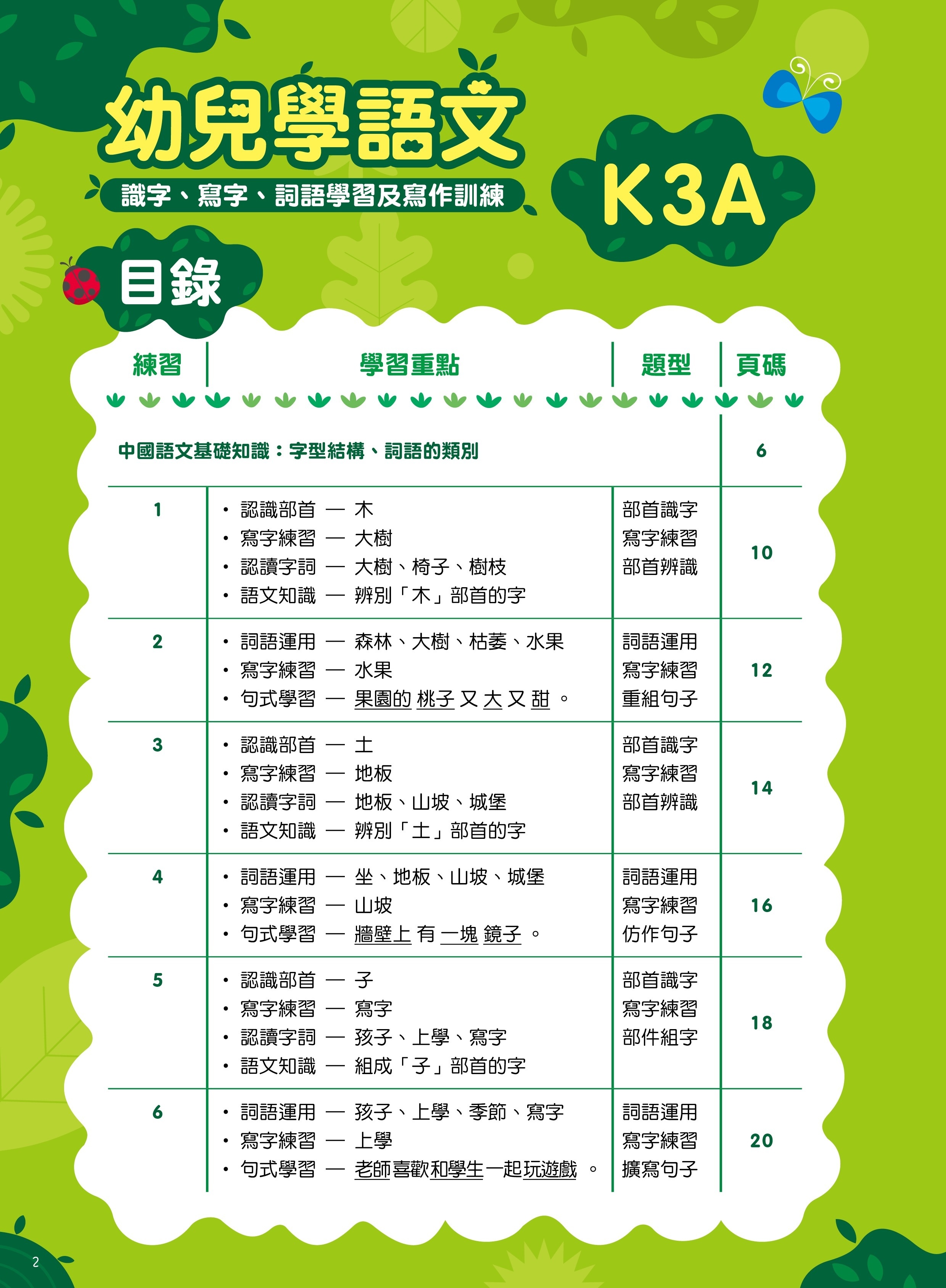 【多買多折】幼兒學語文：識字、寫字、詞語學習及寫作訓練 K3A