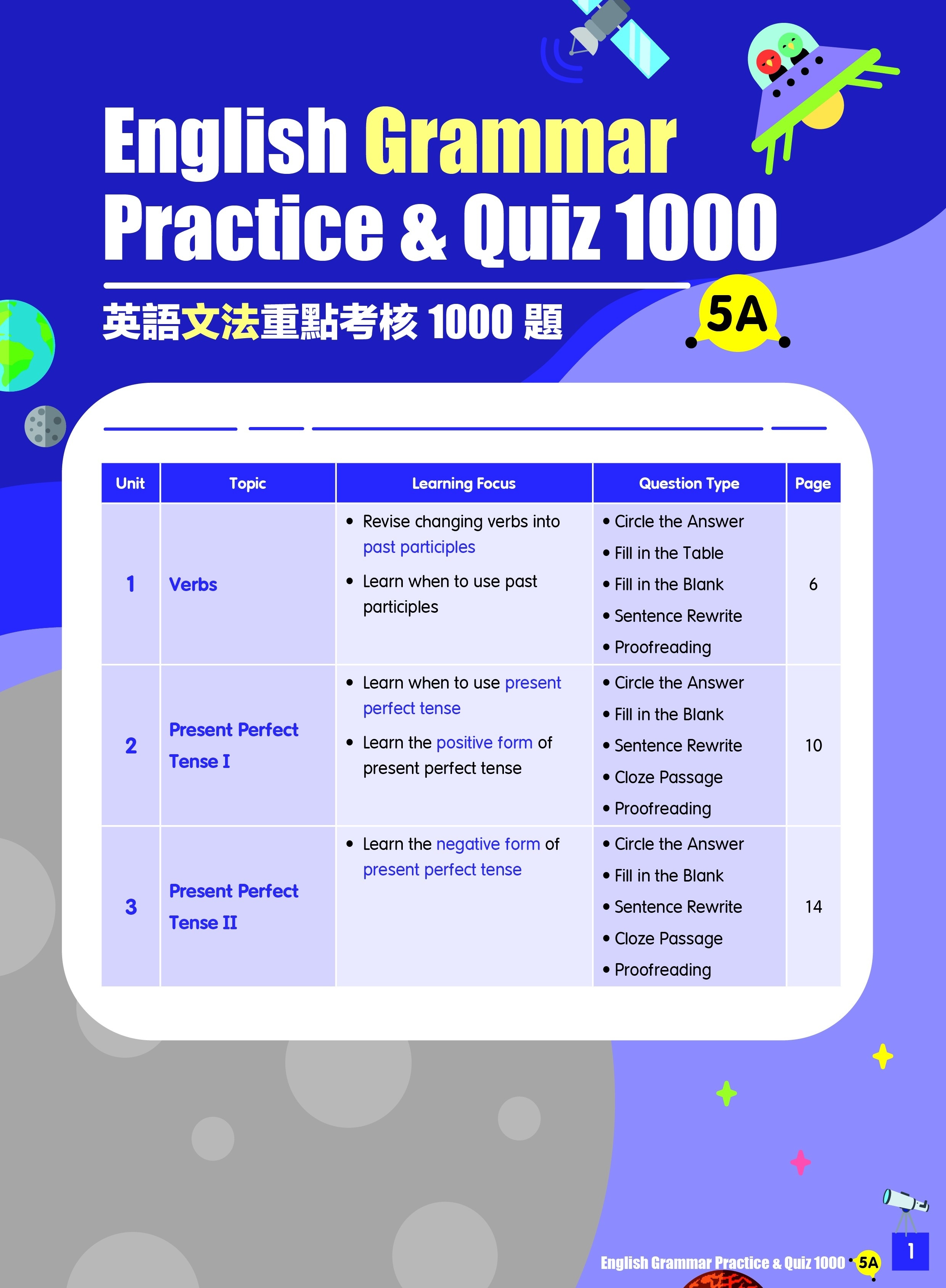 【多買多折】English Grammar Practice & Quiz 1000  5A