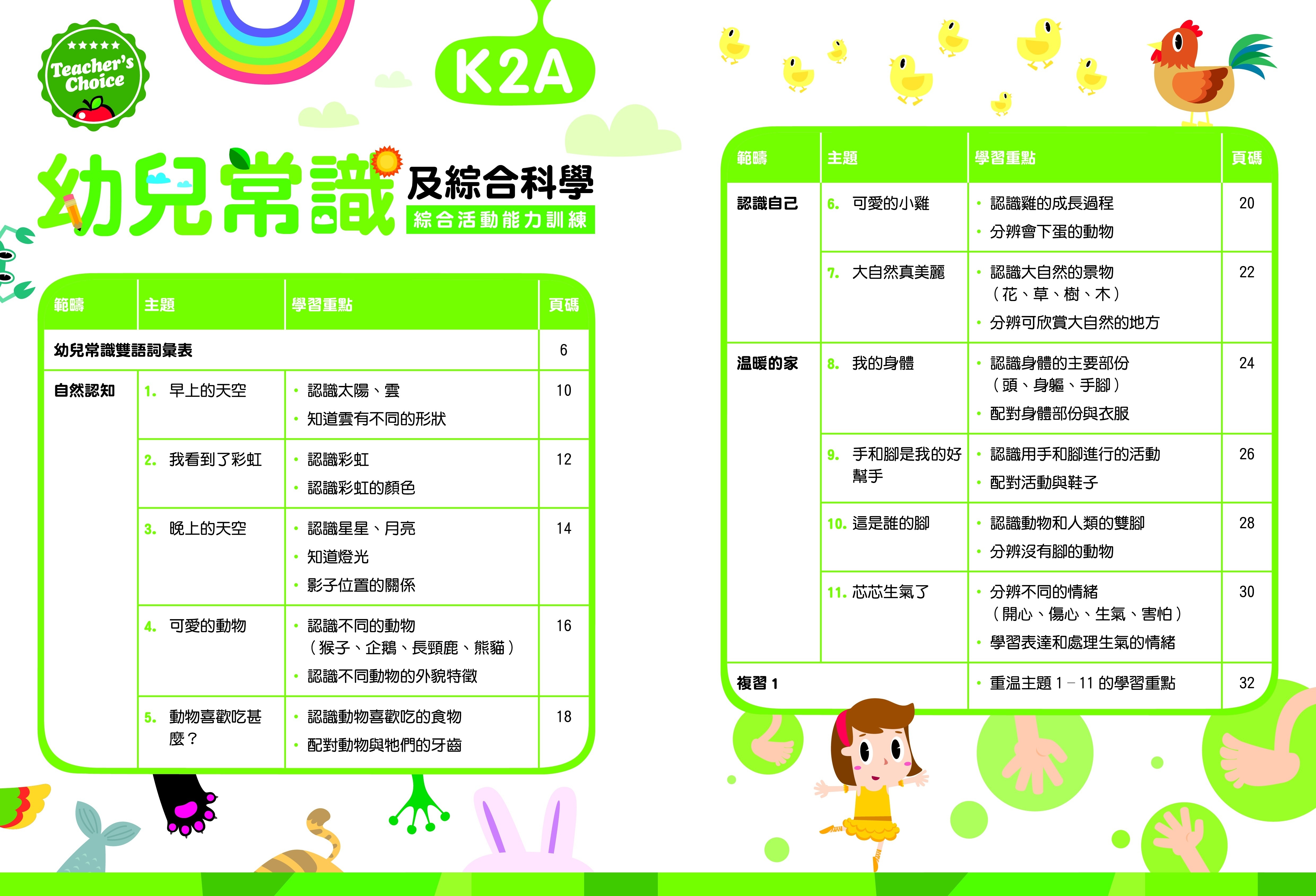 【多買多折】Teacher's Choice：幼兒常識及綜合科學：認知、觀察、邏輯、判斷及思維能力綜合訓練  K2A