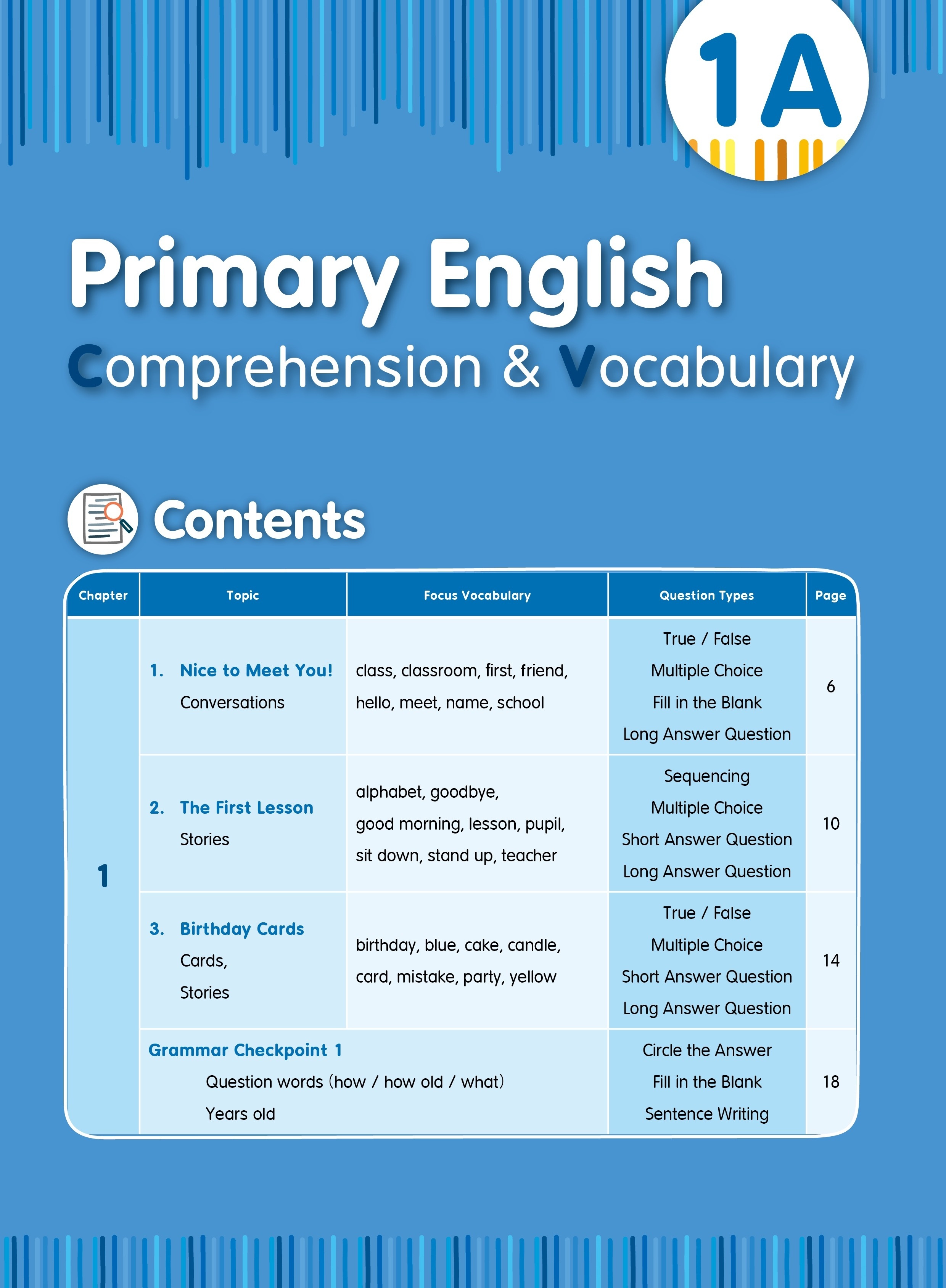 【多買多折】Primary English - Comprehension and Vocabulary 1A