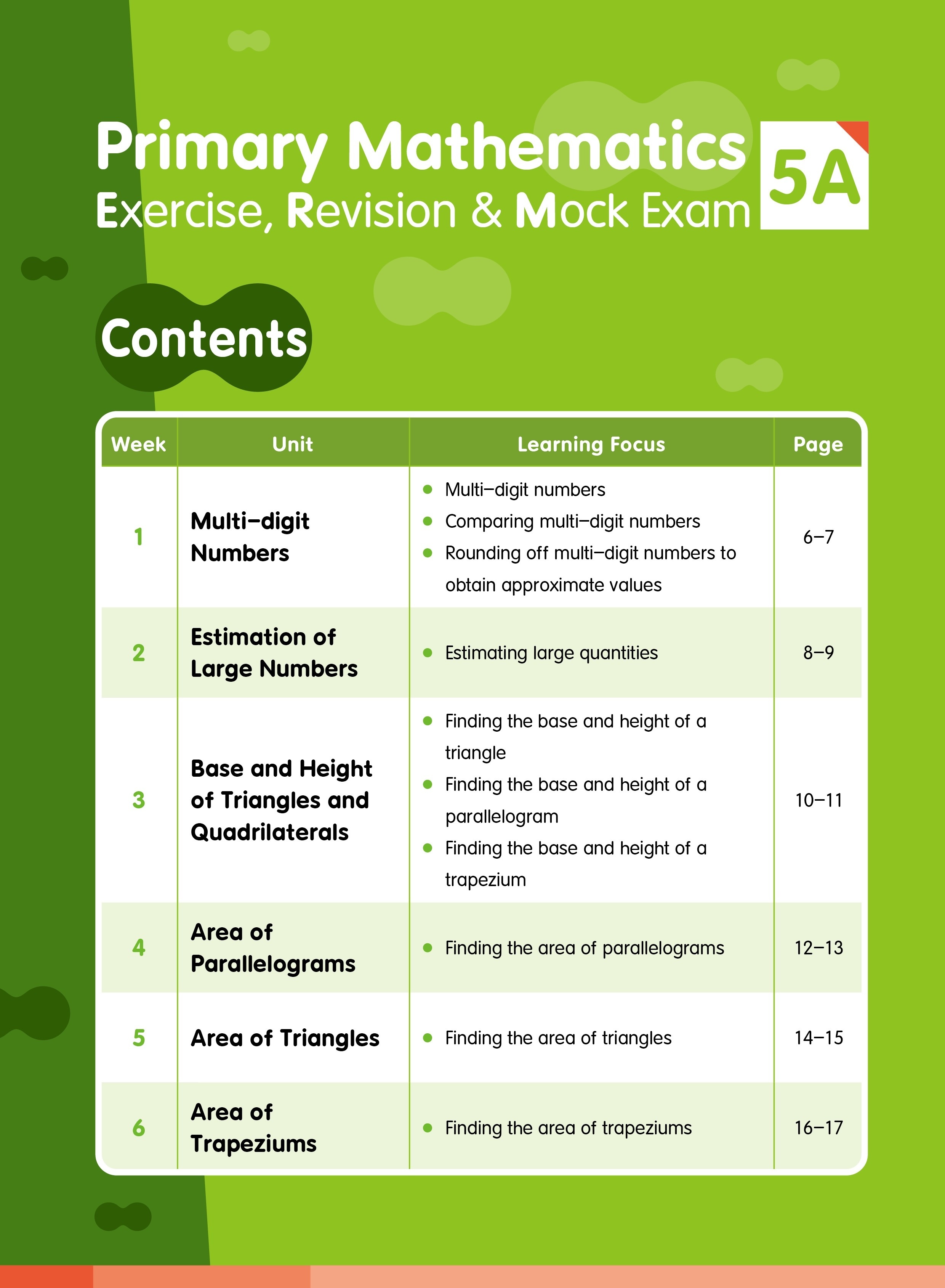 【多買多折】Primary Mathematics:Exercise,Revision & Mock Exam 5A
