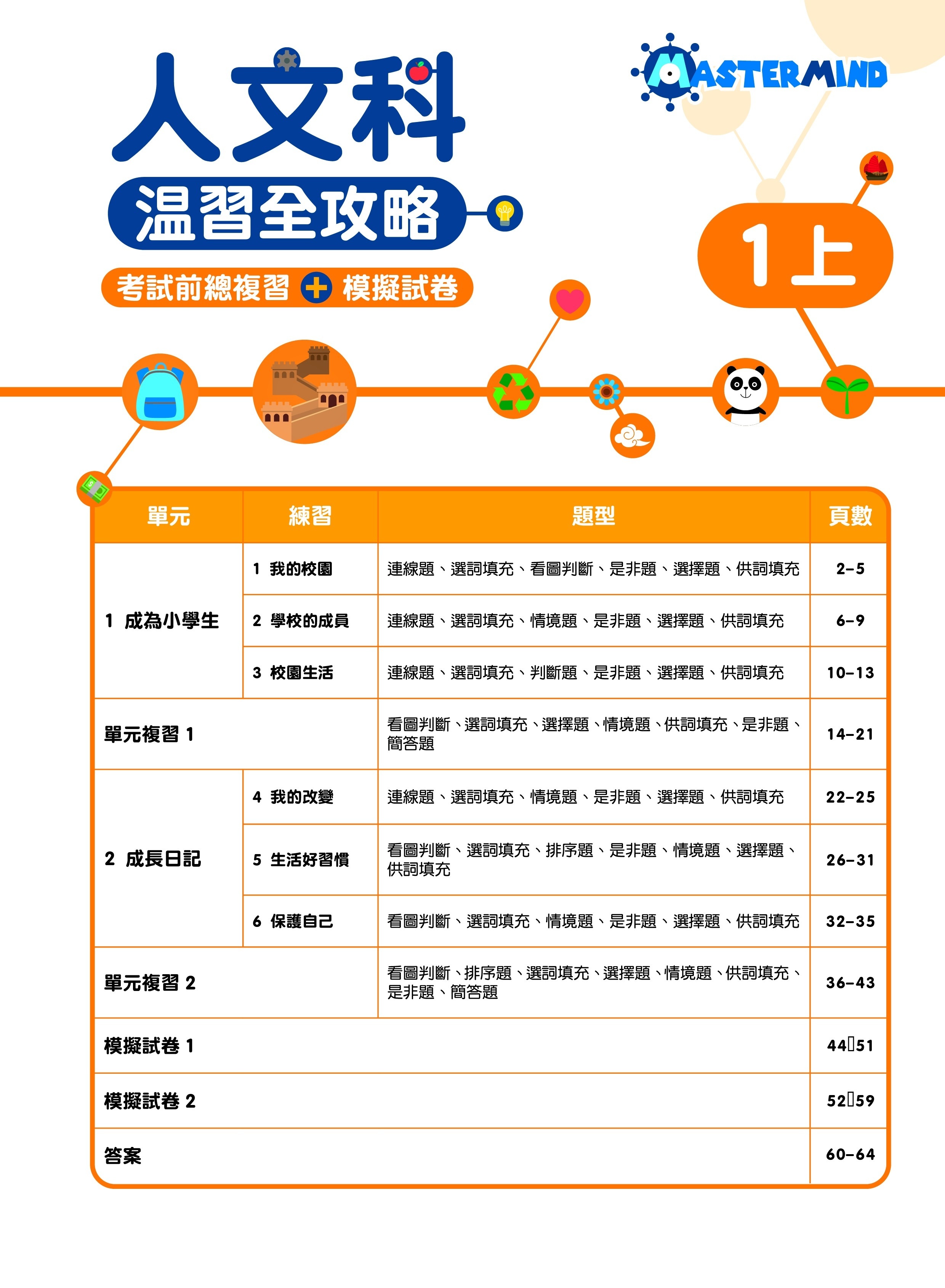 【多買多折】《人文科溫習全攻略 考試前總複習+模擬試卷》1上