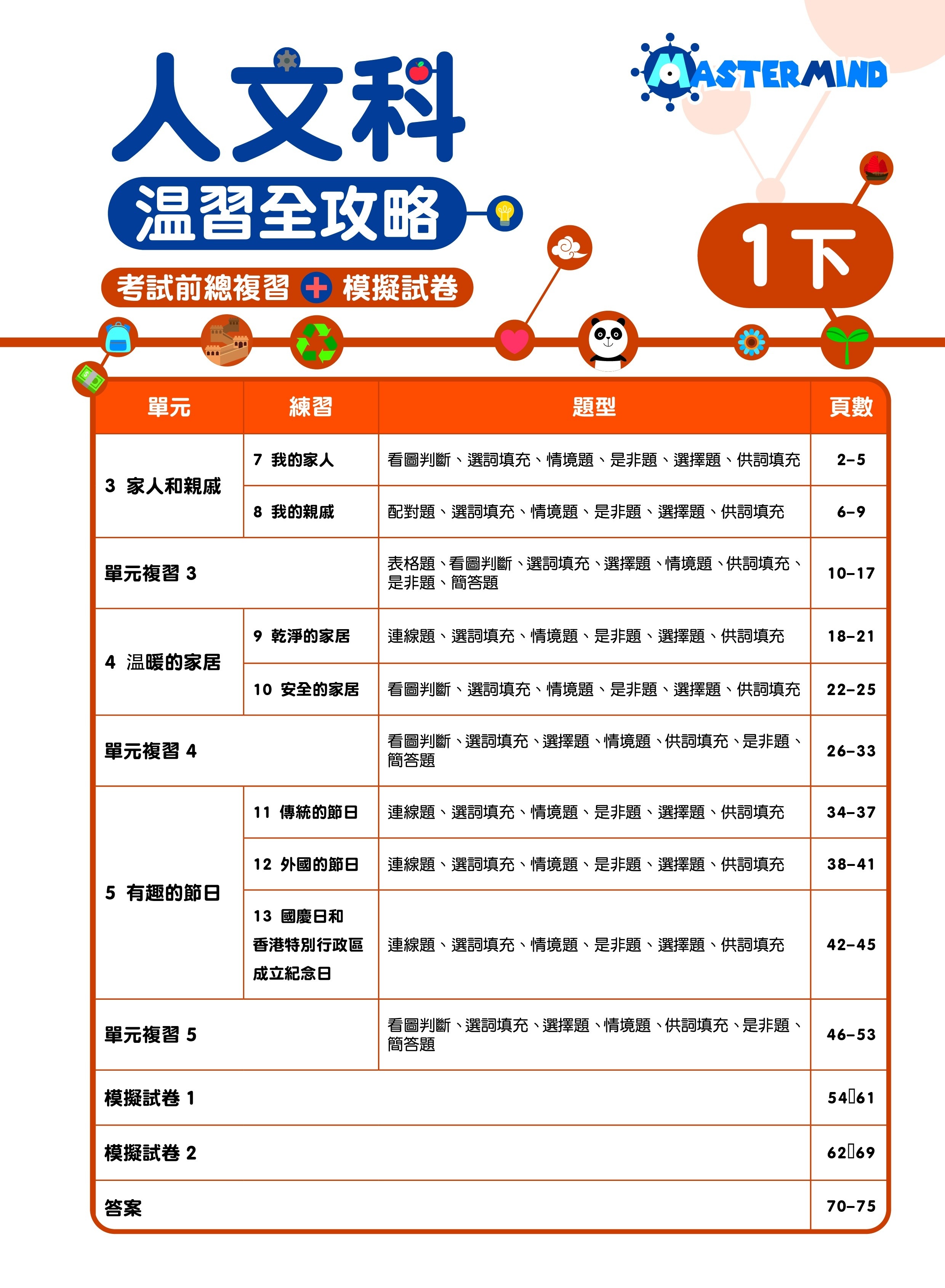 【多買多折】《人文科溫習全攻略 考試前總複習+模擬試卷》1下