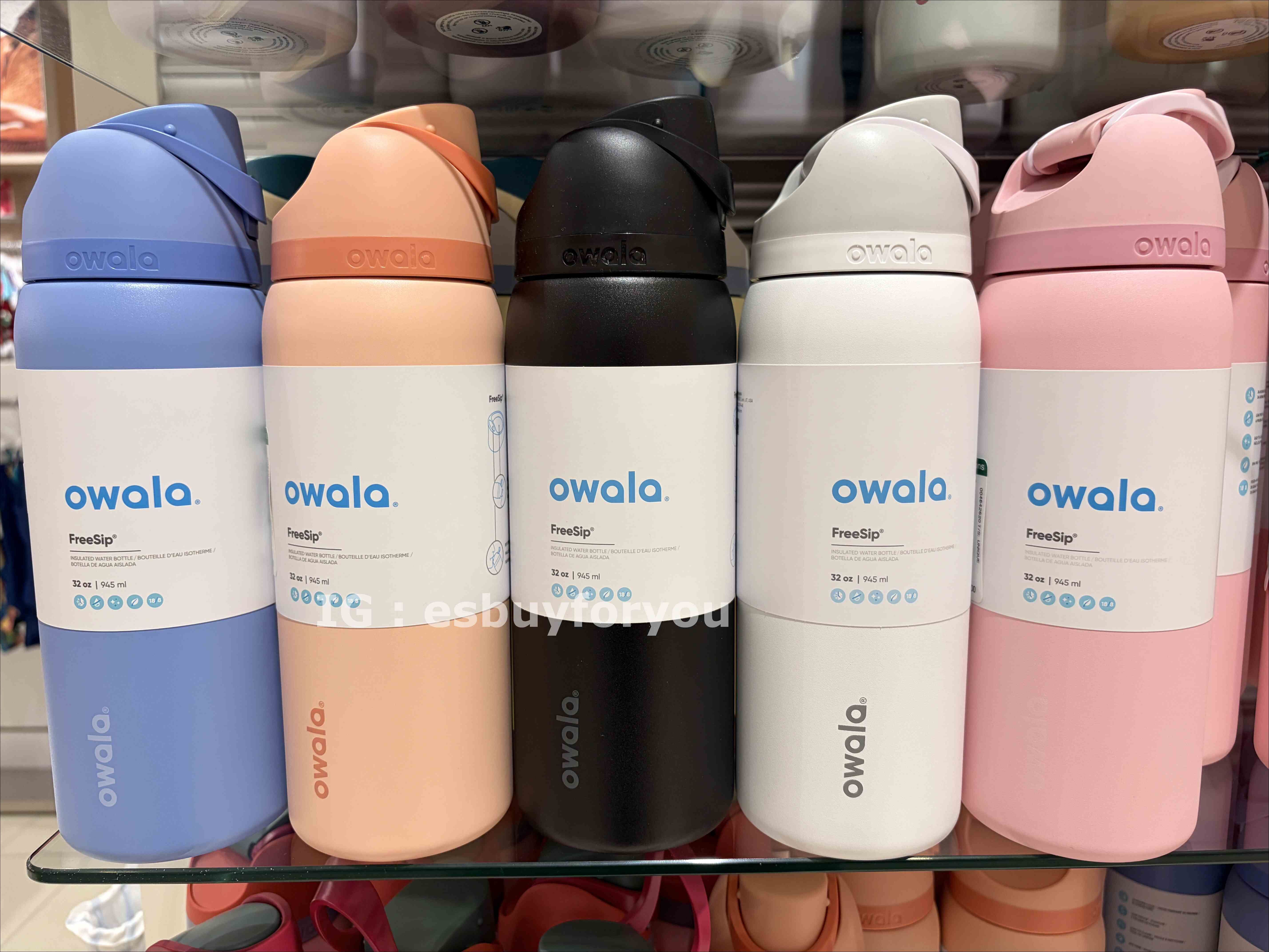 Owala(32oz 945ml) 不鏽鋼 FreeSip 水壺 (內有吸管) (多色)