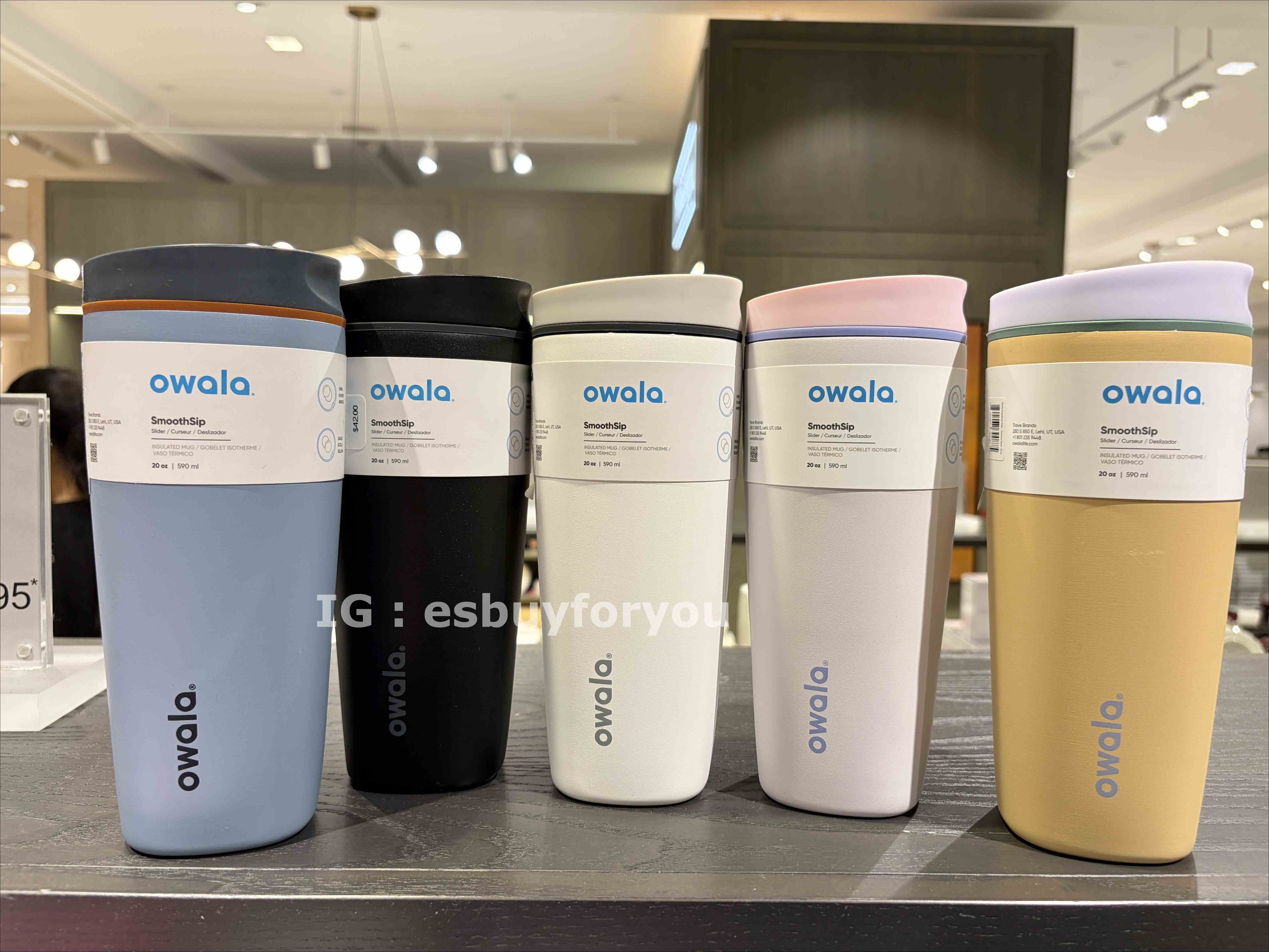 Owala(20oz 590ML) 不鏽鋼 SmoothSop Tumbler 水杯/咖啡杯 (多色)