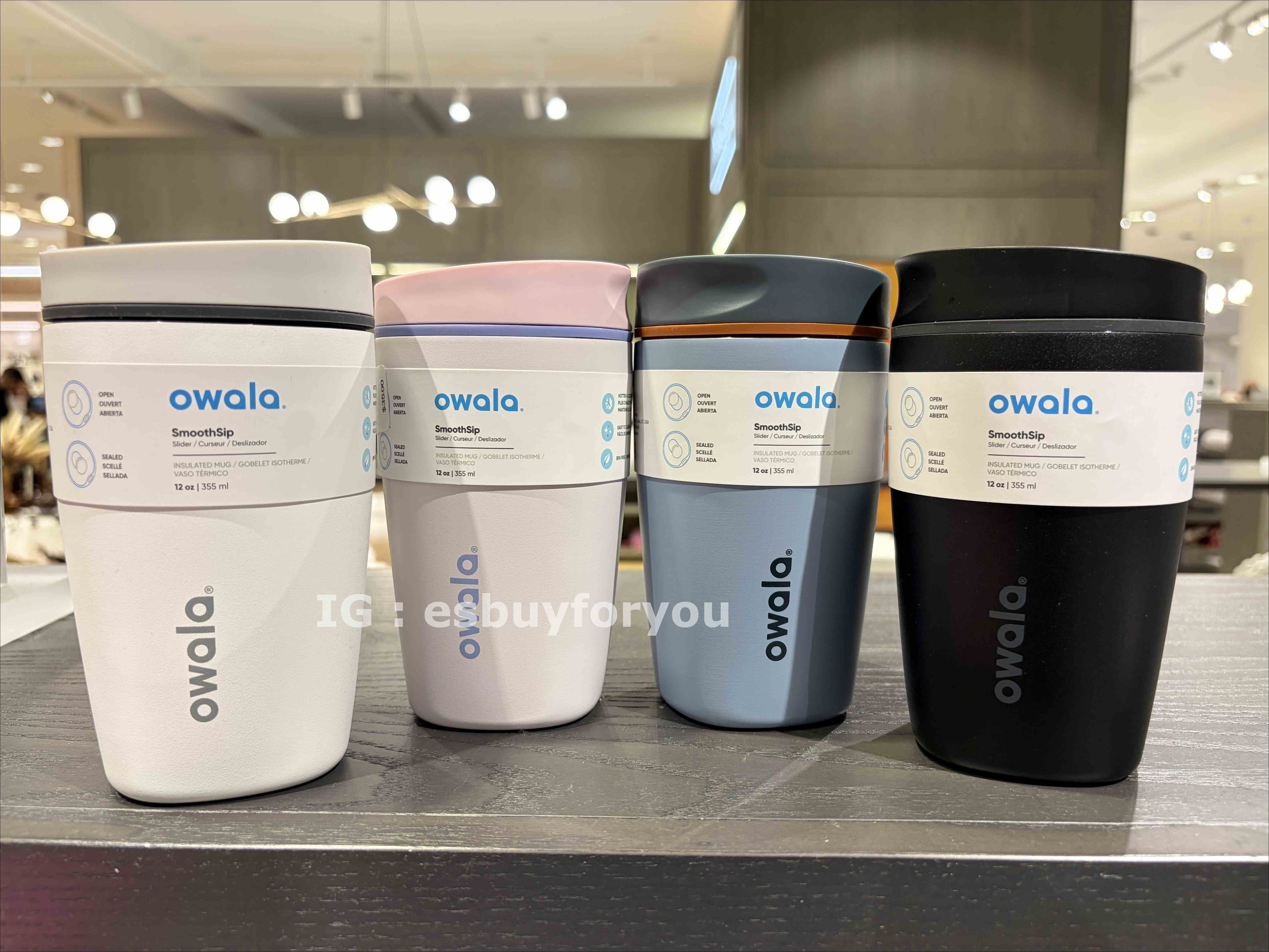 Owala(12oz 355ML) 不鏽鋼 SmoothSop Tumbler 水杯/咖啡杯 (多色)