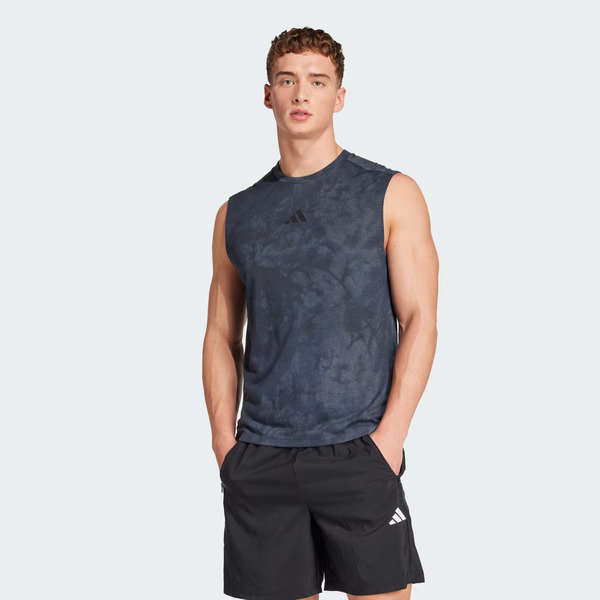 Adidas 愛迪達 Power Aop Tank JP4139 男 背心 運動背心 無袖 吸濕排汗 深灰