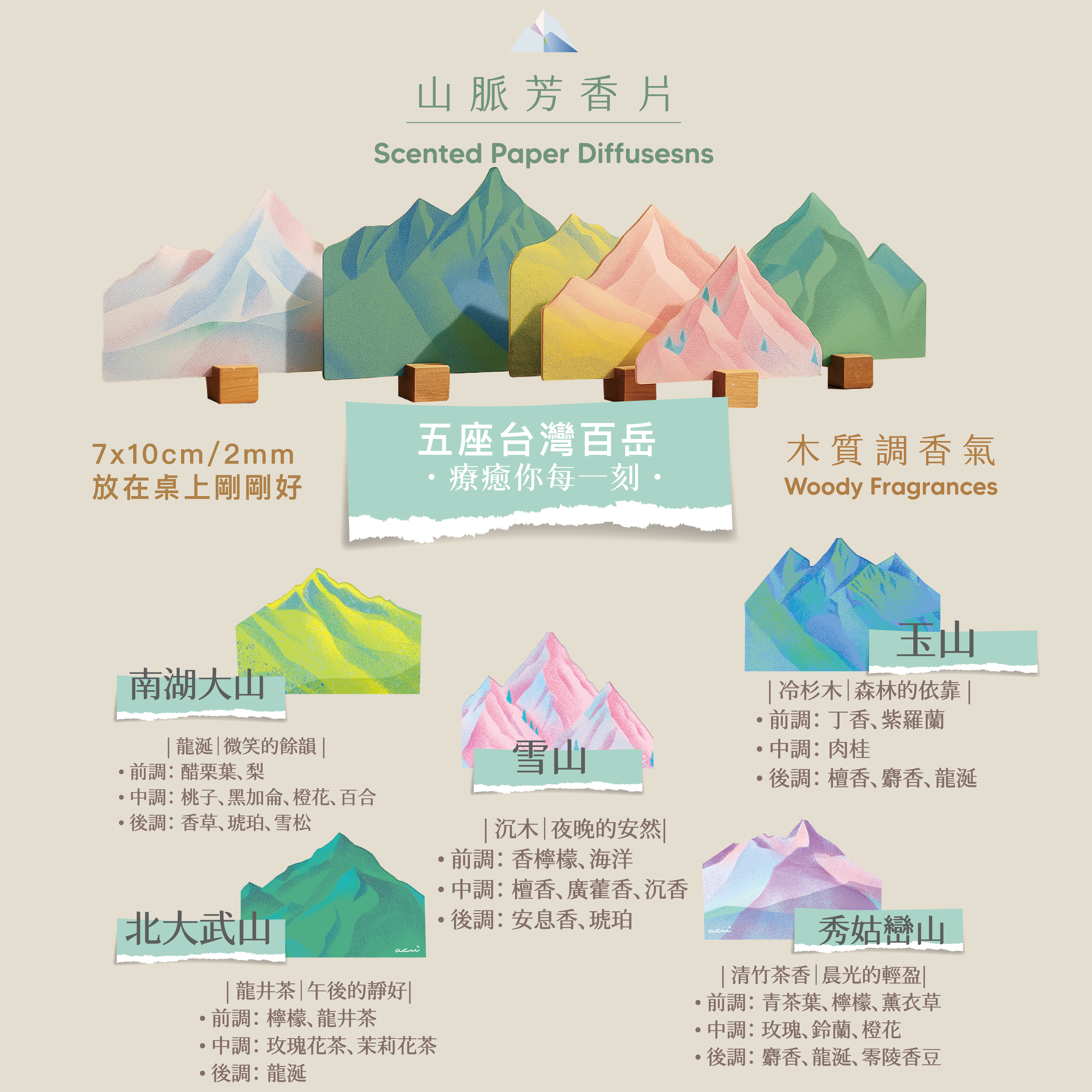 Acuì 山脈香氛片