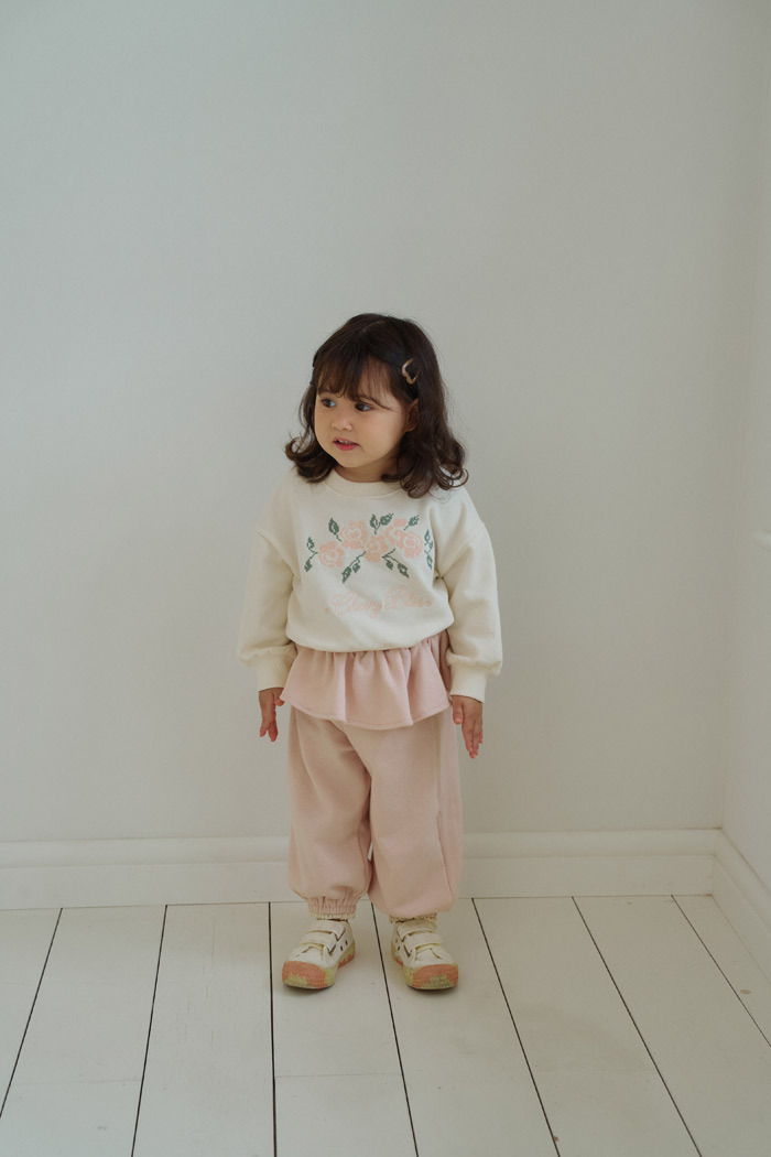 正韓秋momoann 兩色甜美花邊裙褲