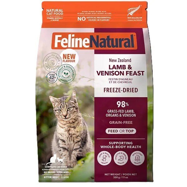 Feline Natural F9 凍乾貓-羊肉鹿肉盛宴 320g