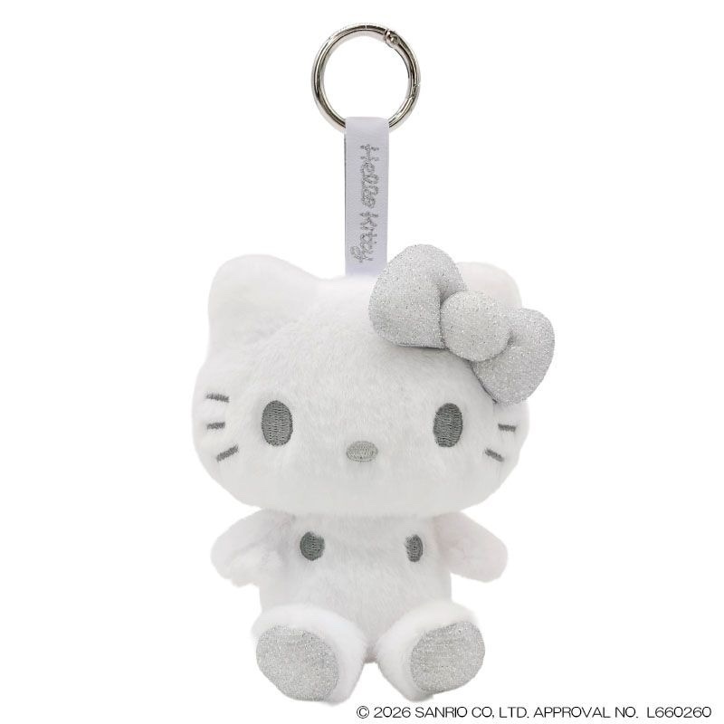 日本 Sanrio Hello Kitty 閃線蝴蝶結造型公仔匙扣