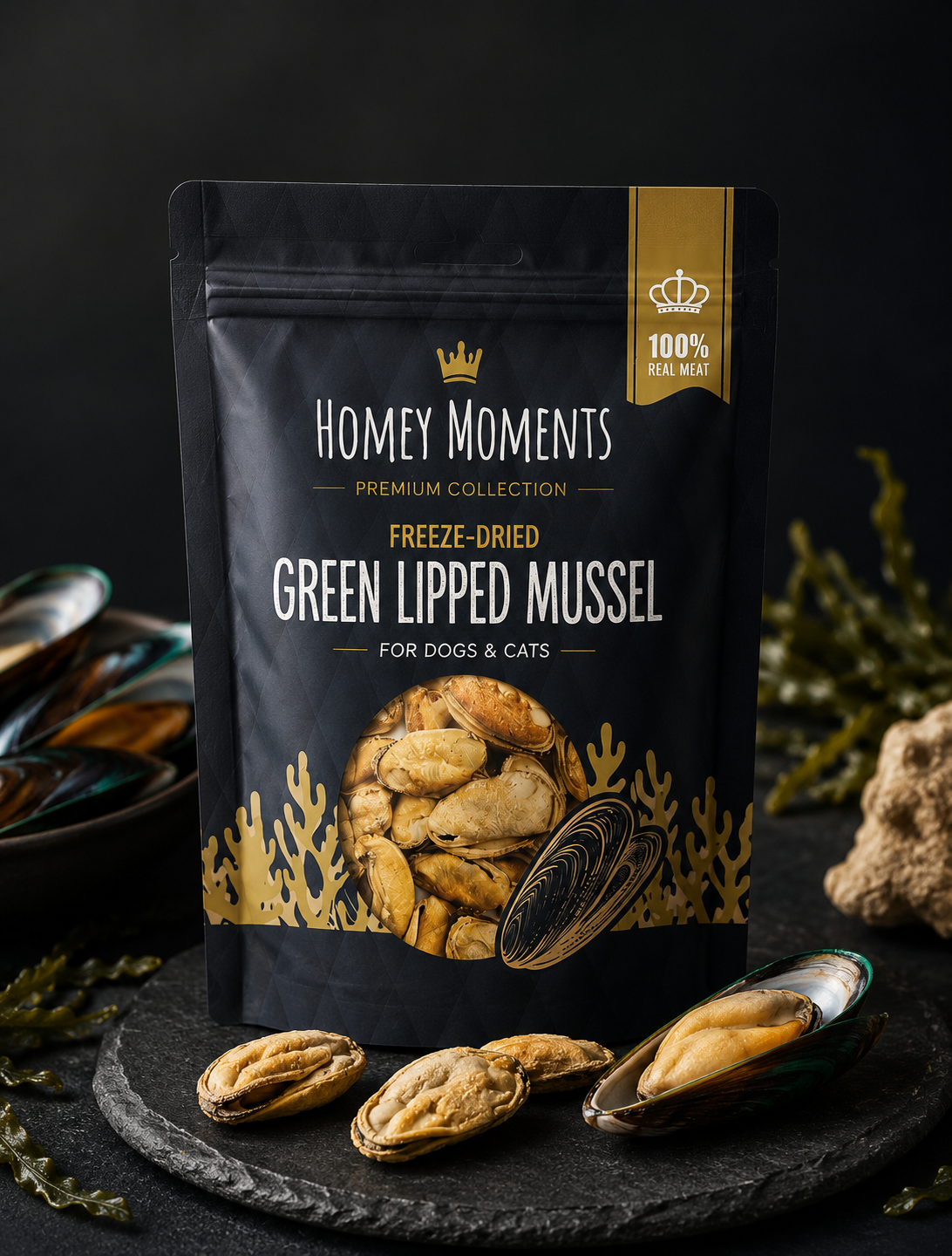 Homey Moments 凍乾綠唇青口 (125g)