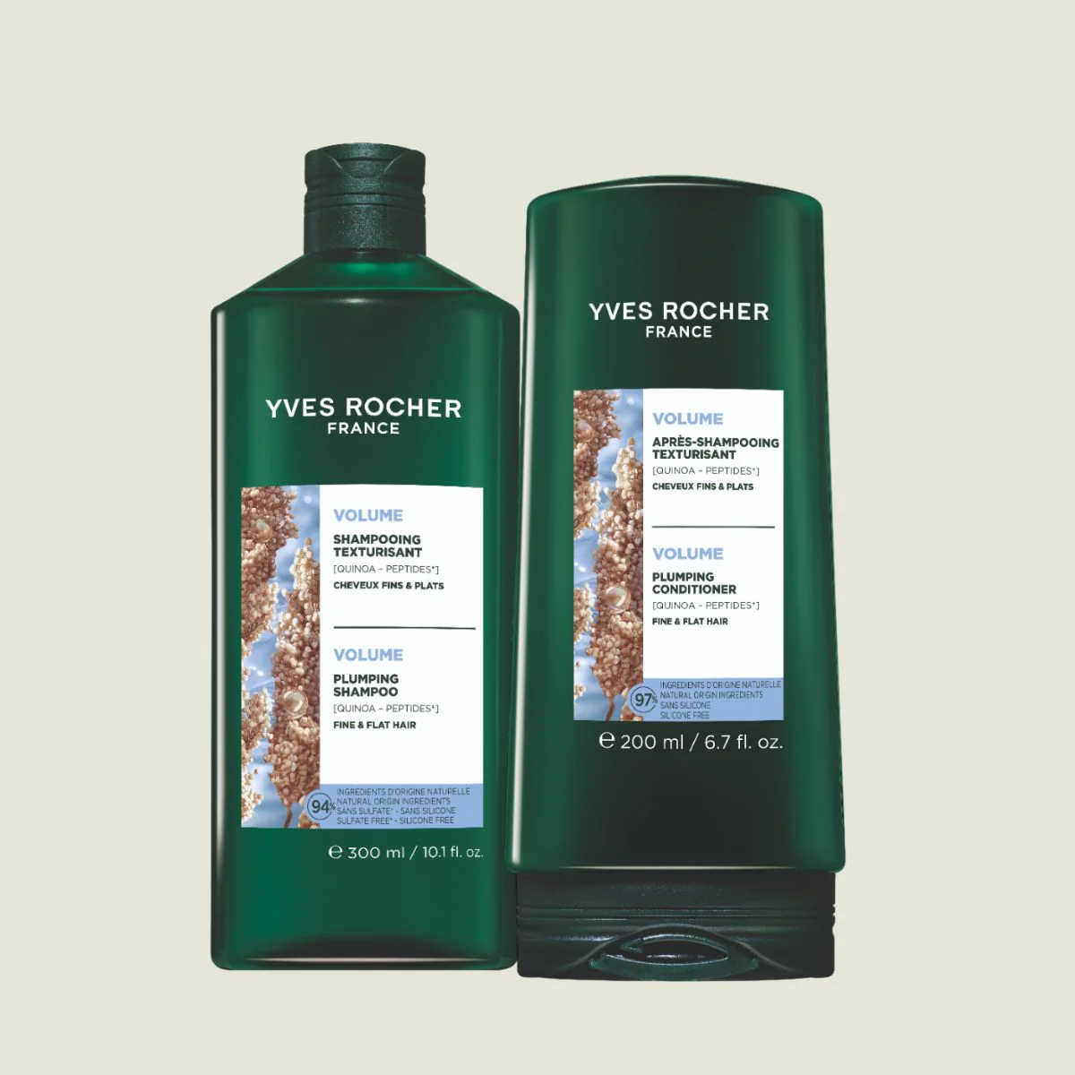 0806YR07-YVRO-YR-藜麥籽豐盈洗髮露300ml+護髮素200ml套裝[各1支][送: 馬鞭草洋甘菊沐浴露(旅行裝) +潤膚露 (旅行裝) 50ml]（A7）