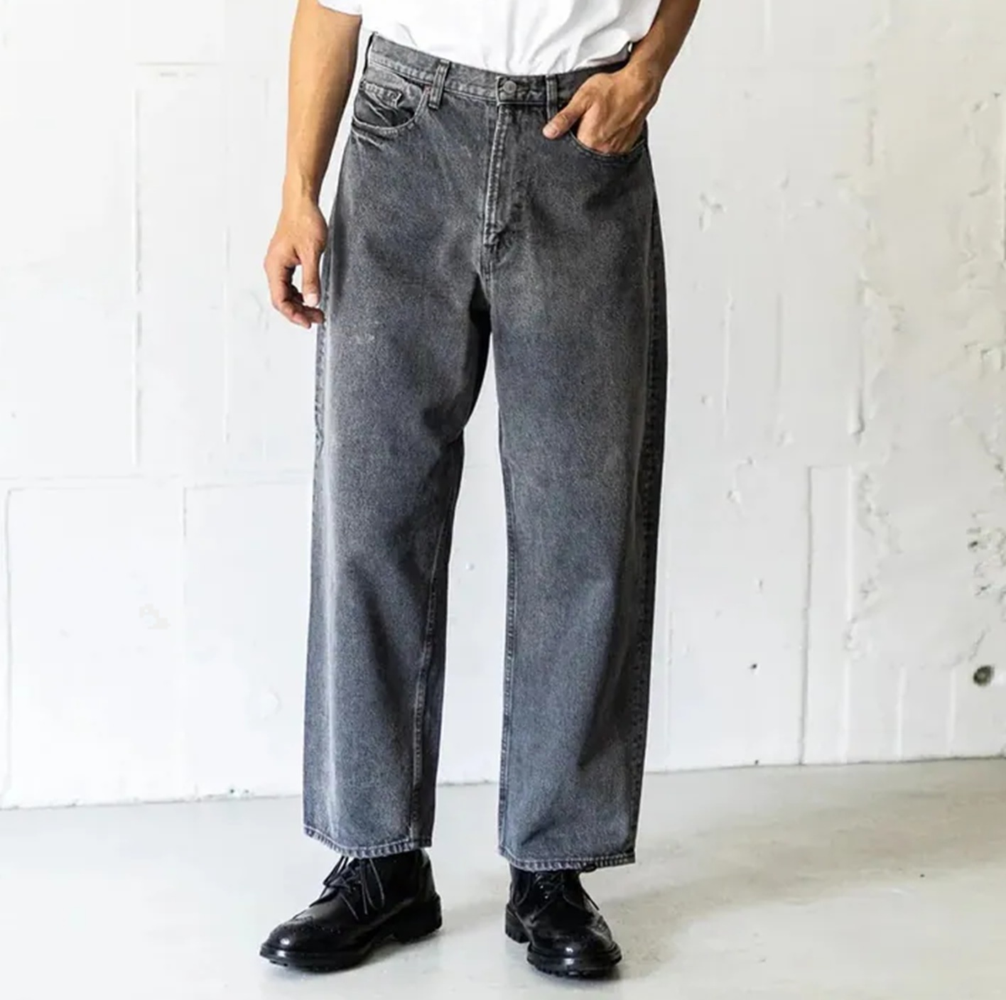 A.PRESSE 2026 VINTAGE GRAY DENIM PANTS (26SAP-04-34) - PRE ORDER ITEM (預訂中)