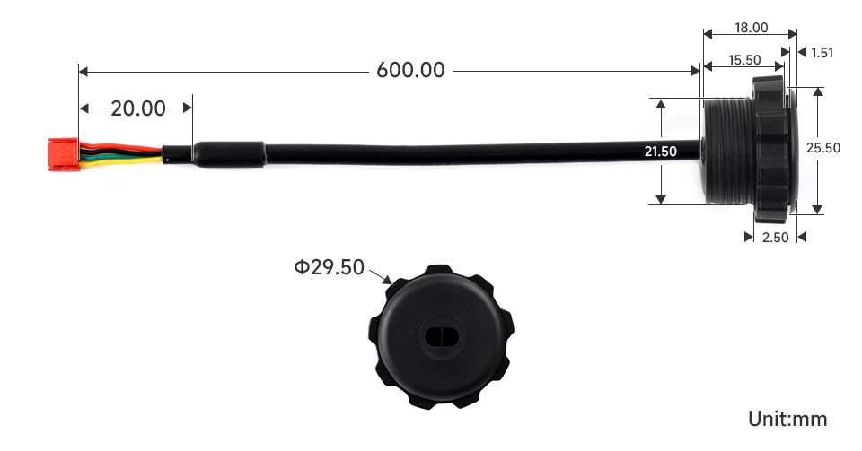 TOF MINIS,飛時測距雷射感測器,RS485 通訊,尺寸規格