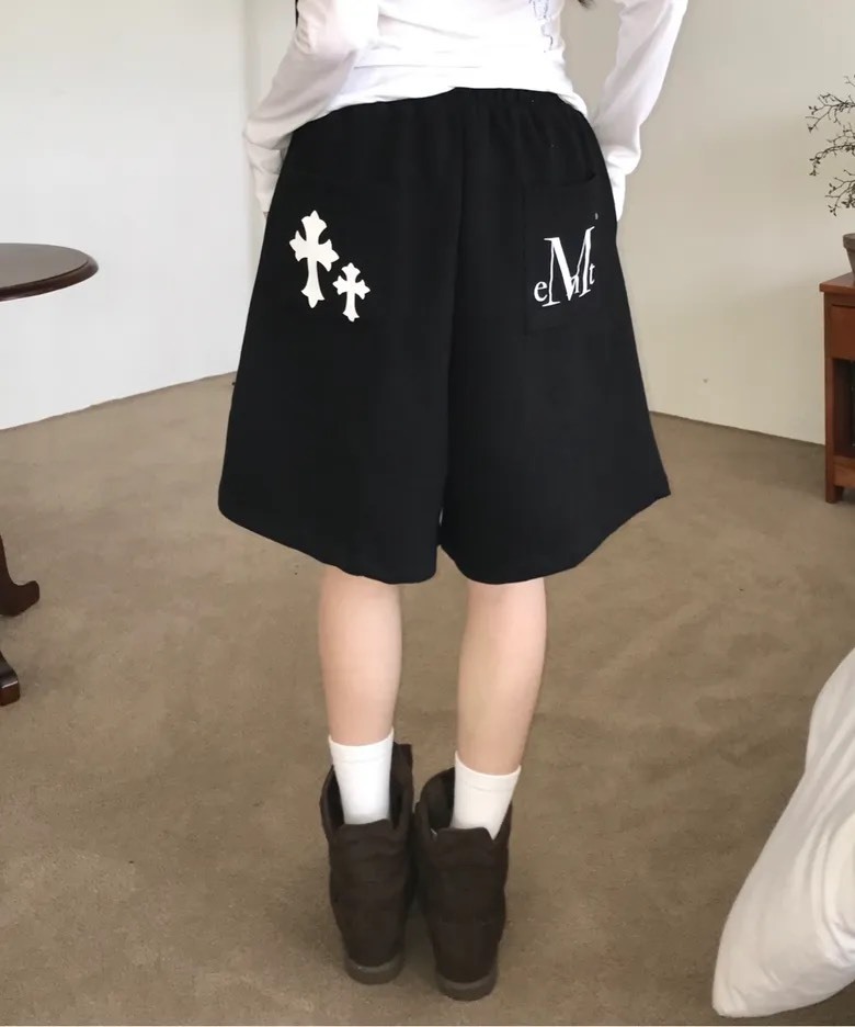 (預購) 韓國 Mucent 十字印花棉短褲