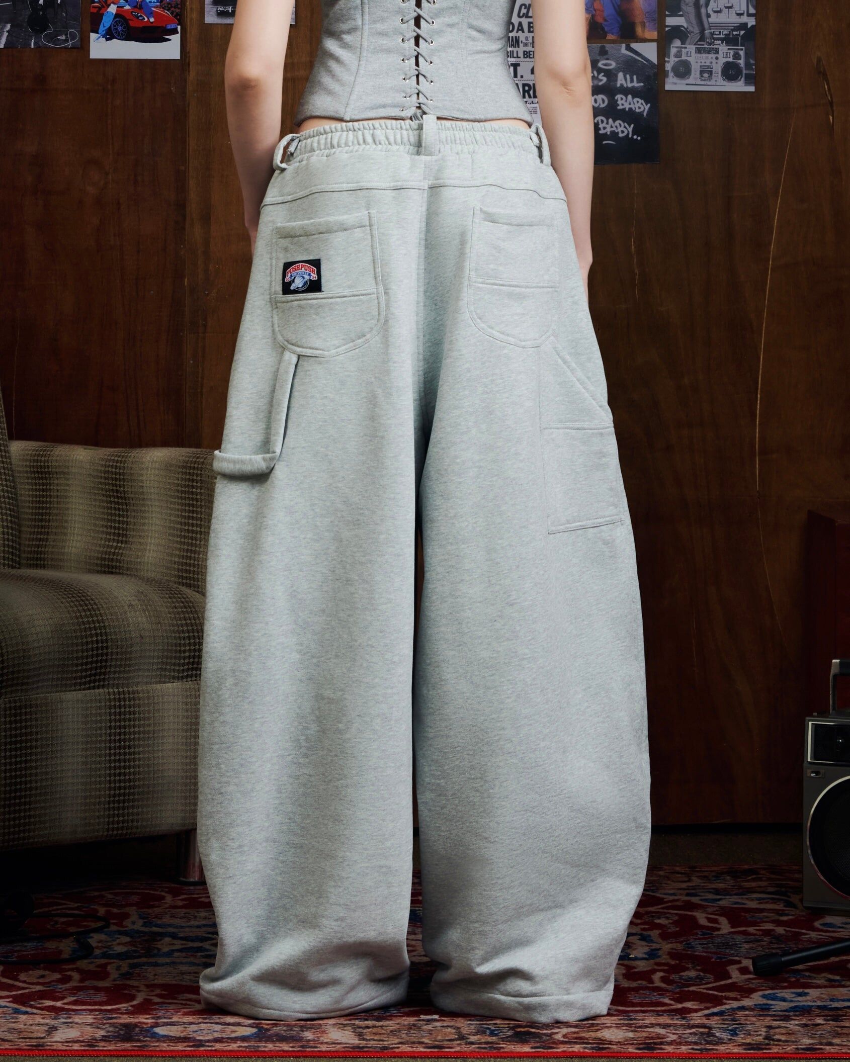 『越南連線🇻🇳』PushPush -闊腿低腰長褲 PP DRIFTY SWEATSHORTS