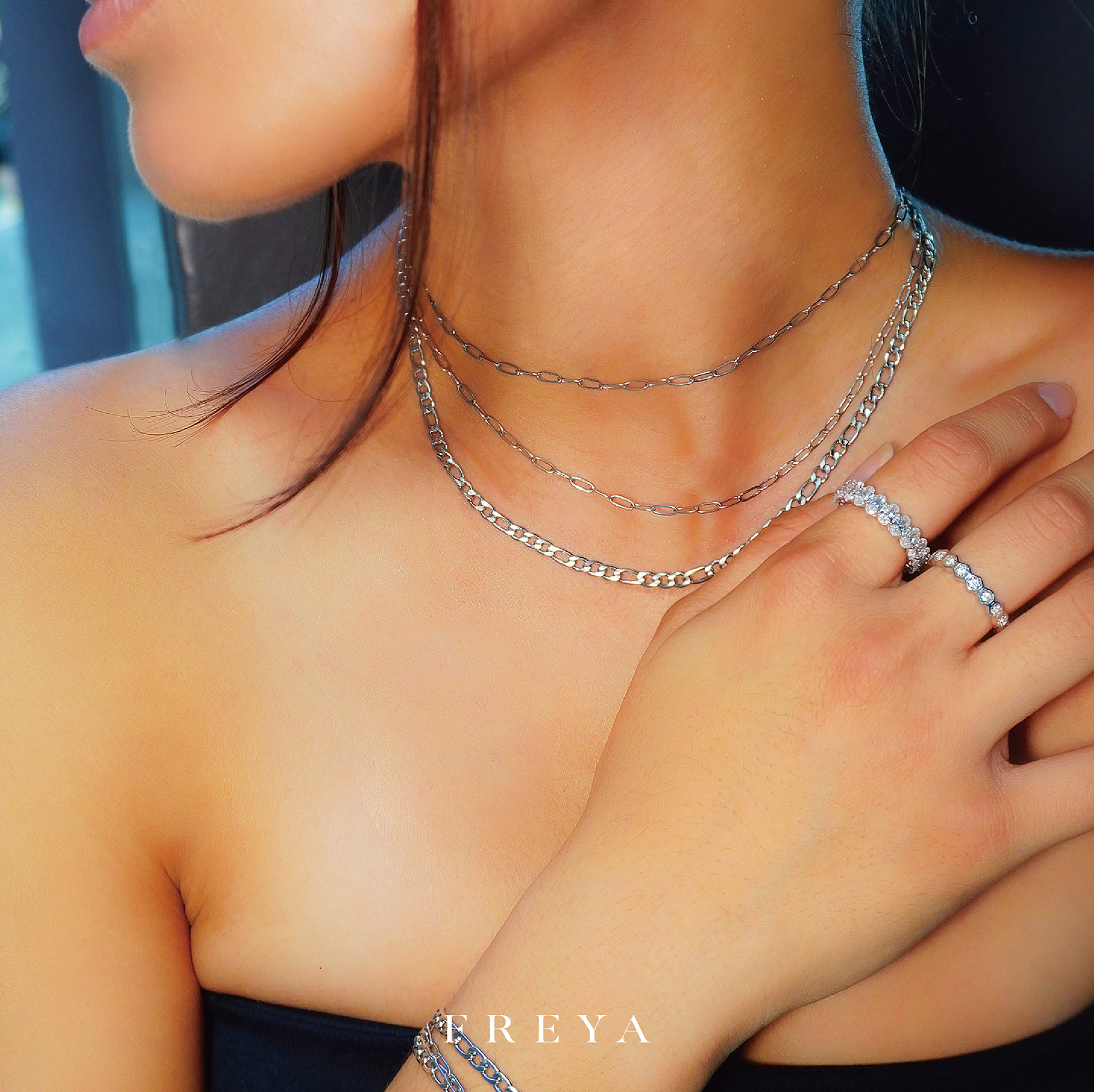 FREYA 2mm回形十字扣項鍊