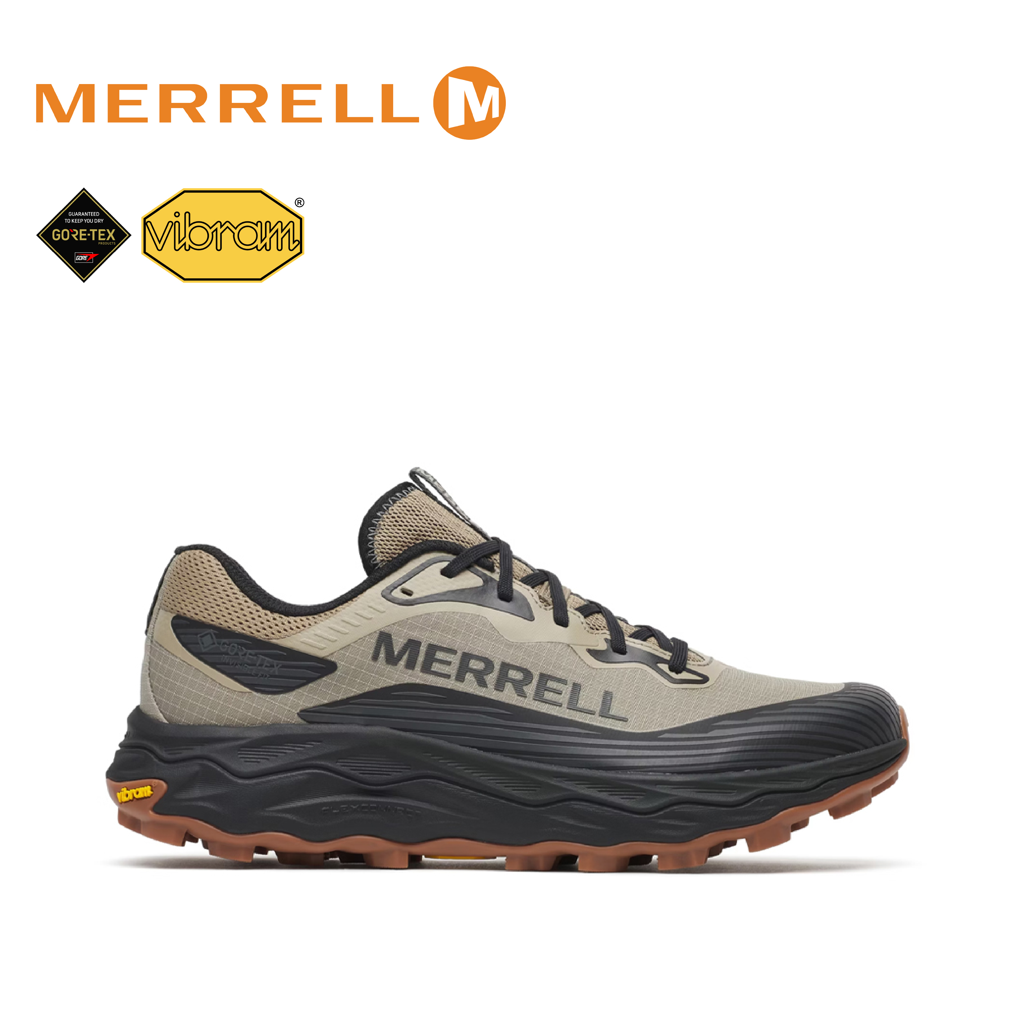 MERRELL 美國 AGILITY PEAK 6 GTX 多功能健行鞋 男款 (卡其色) 33ML005563
