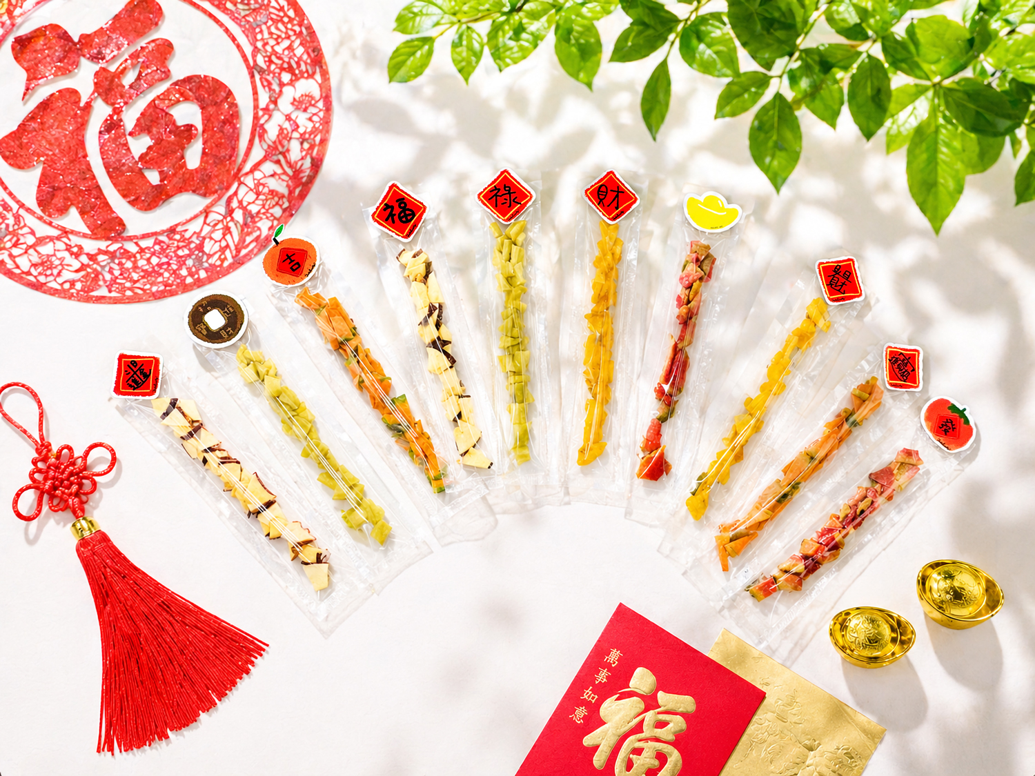 新年祝福春聯水果乾-繽紛包