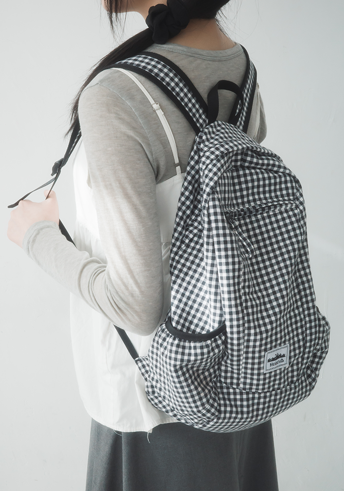 HEISAN Compact Pocket Bag V1 Gingham Check