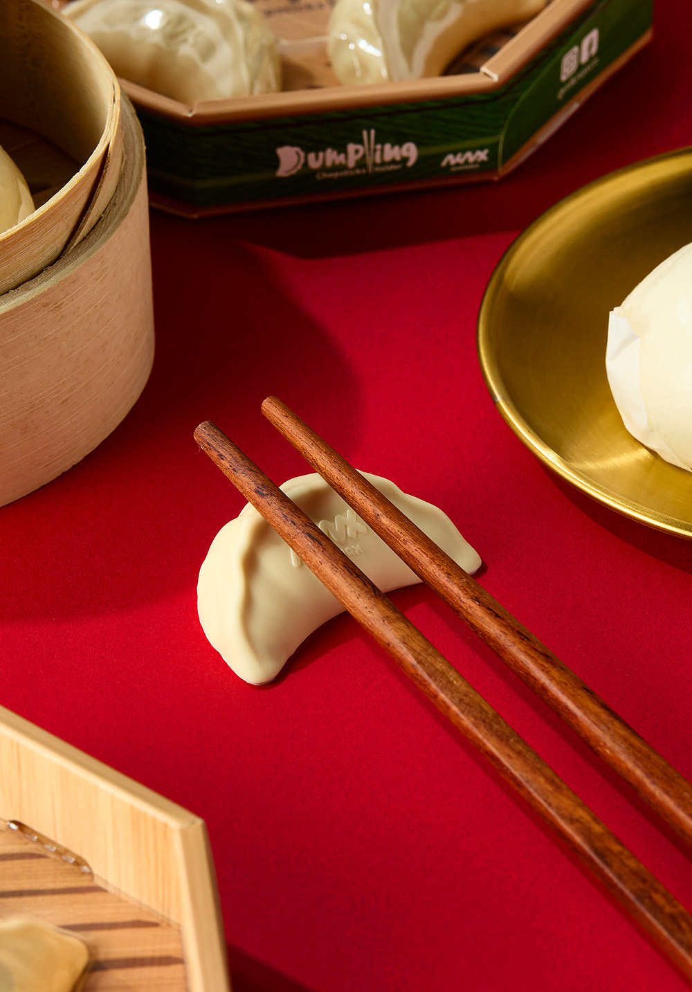 Niknax｜Dumpling Chopsticks Holder 水餃造型多用途筷架 4件套組