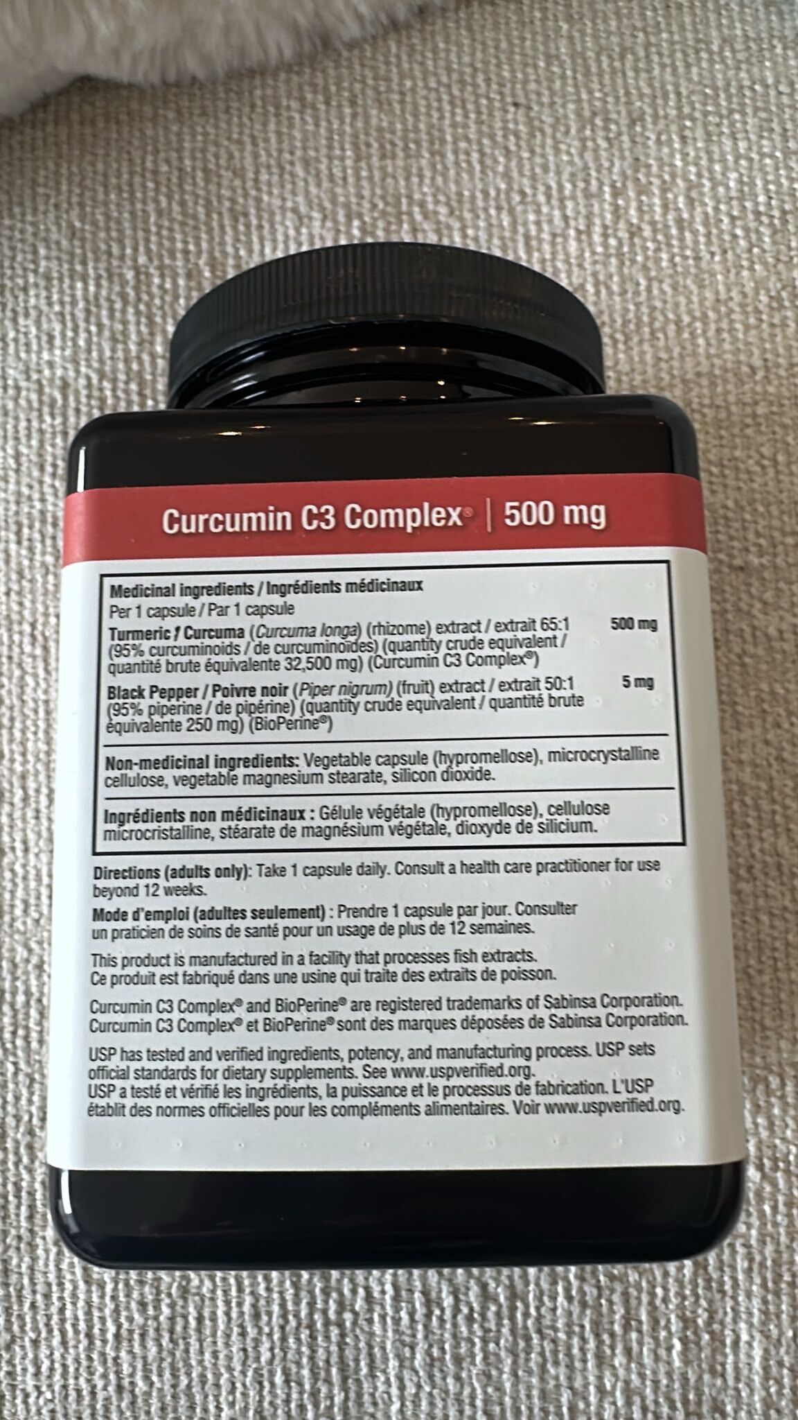 UU20 YT Turmeric 薑黃素 500mg 120粒  **到期日: 約 2028/07