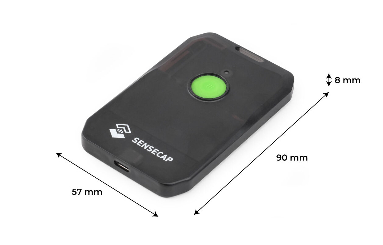 SenseCAP MeshTracker X1,雙頻 GPS 追蹤器,尺寸規格