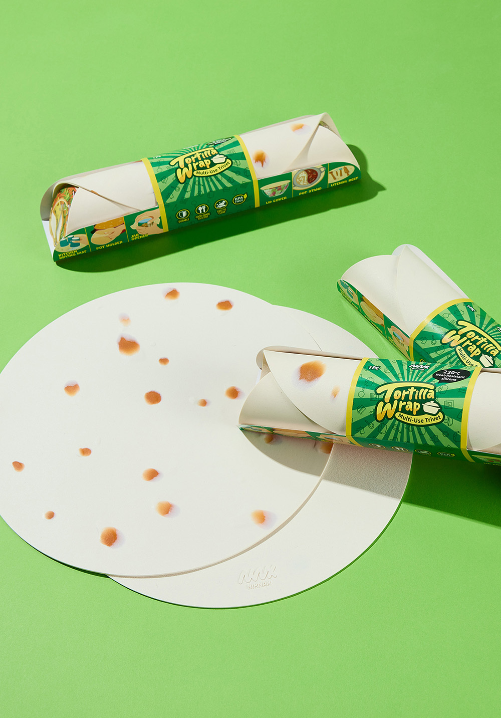 Niknax｜Tortilla Wrap Multi-use Trivet 墨西哥薄餅造型隔熱墊