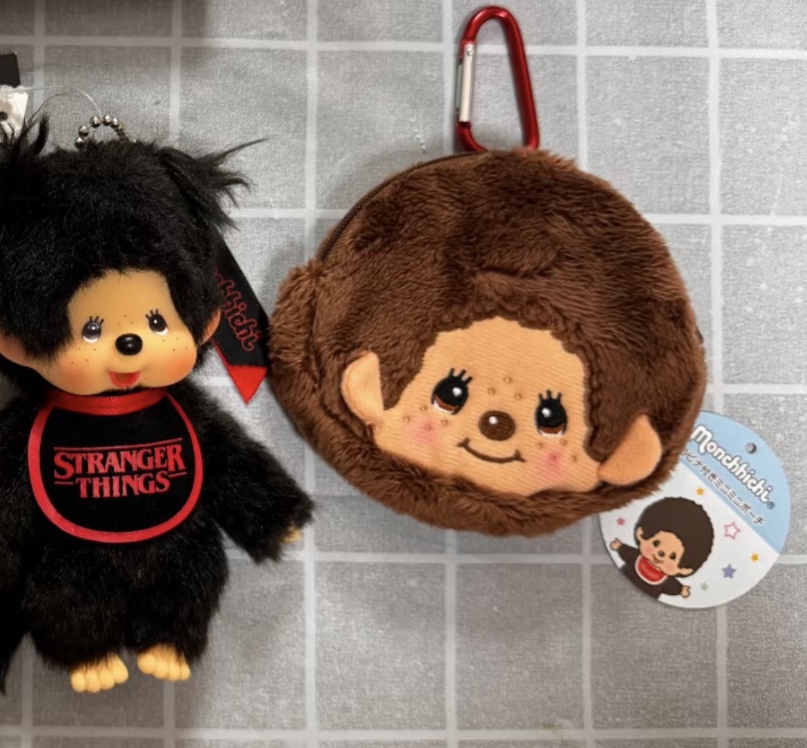（預購）Monchhichi 蒙奇奇  零錢包  收納包 耳機包 小廢包 帶登山扣 掛件 吊飾