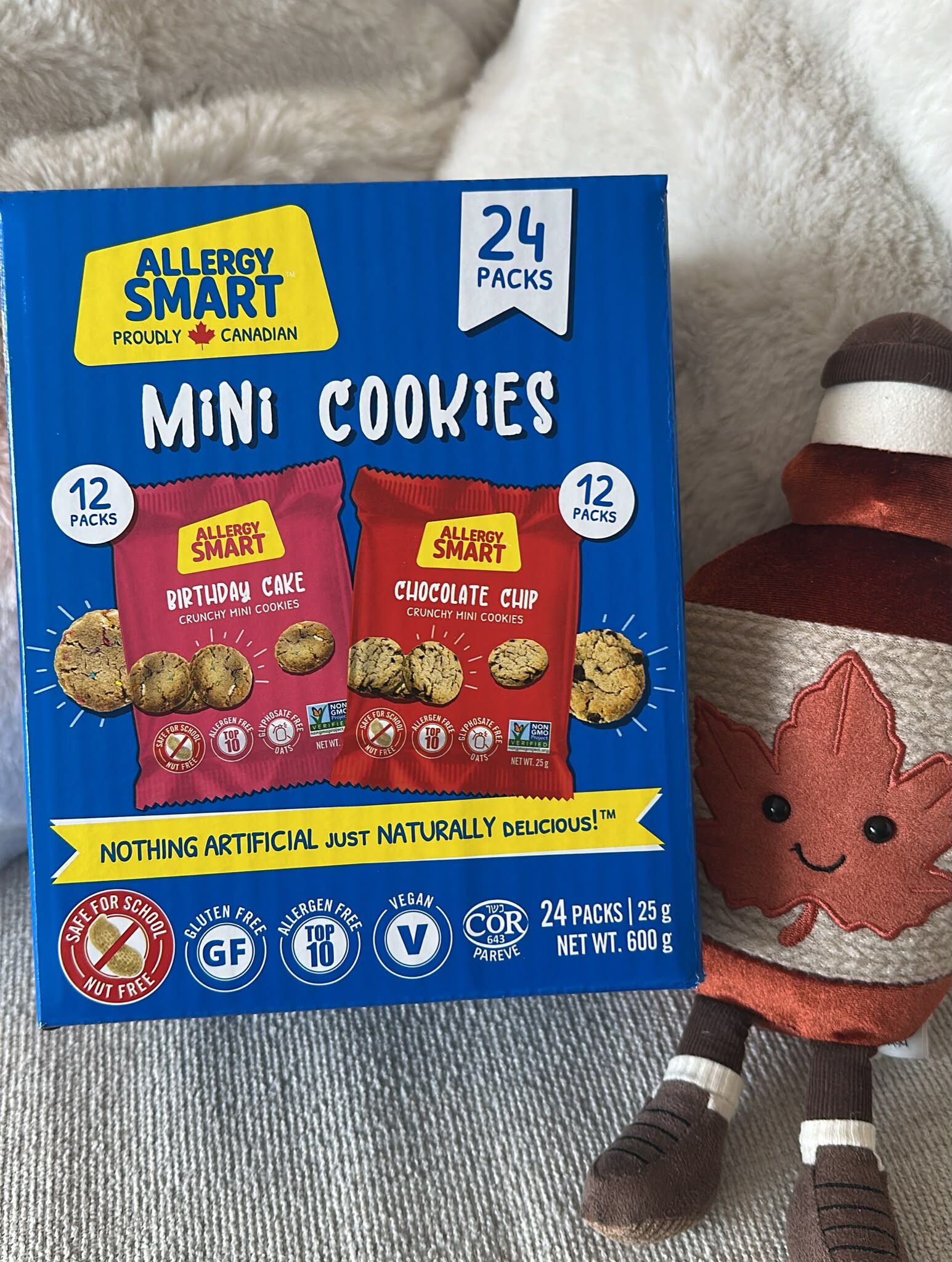 UU39 Allergy Smart無麩質雙味迷你曲奇（生日蛋糕+朱古力碎)(24包 x 25g) 600g **到期日: 約 2027/03