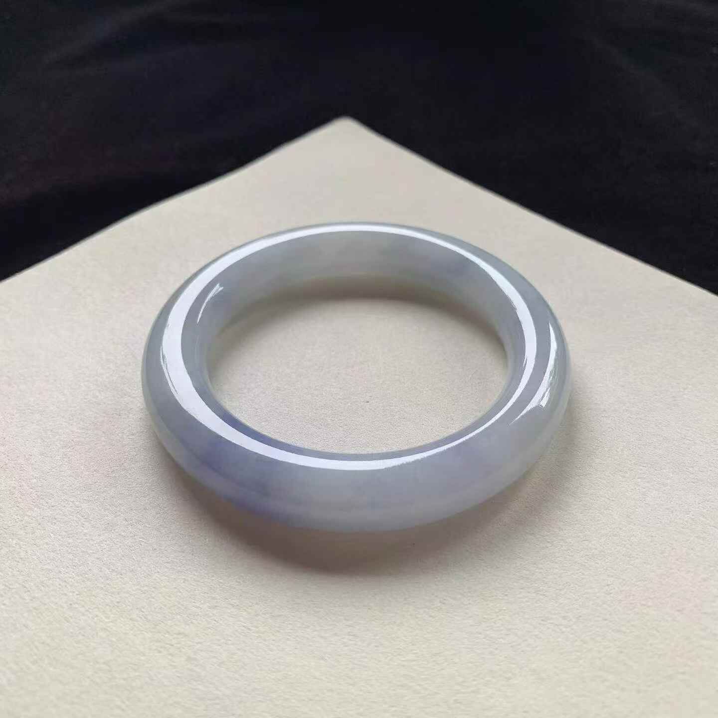 冰藍紫圓條翡翠手鐲,天然翡翠A玉, 緬甸玉, Jade, Jadeite