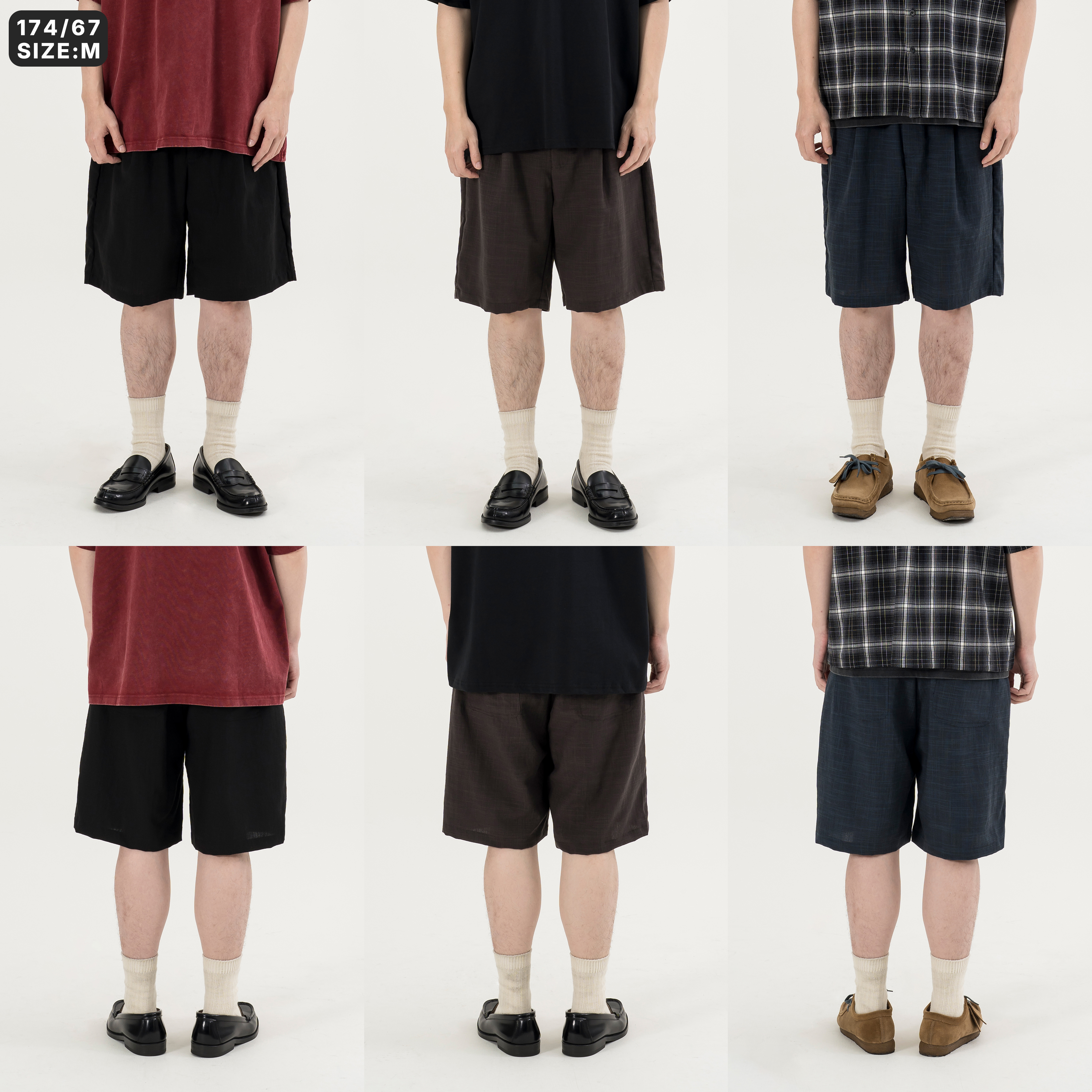 Linen Easy Shorts 天絲棉 亞麻 五分短褲 [A137]