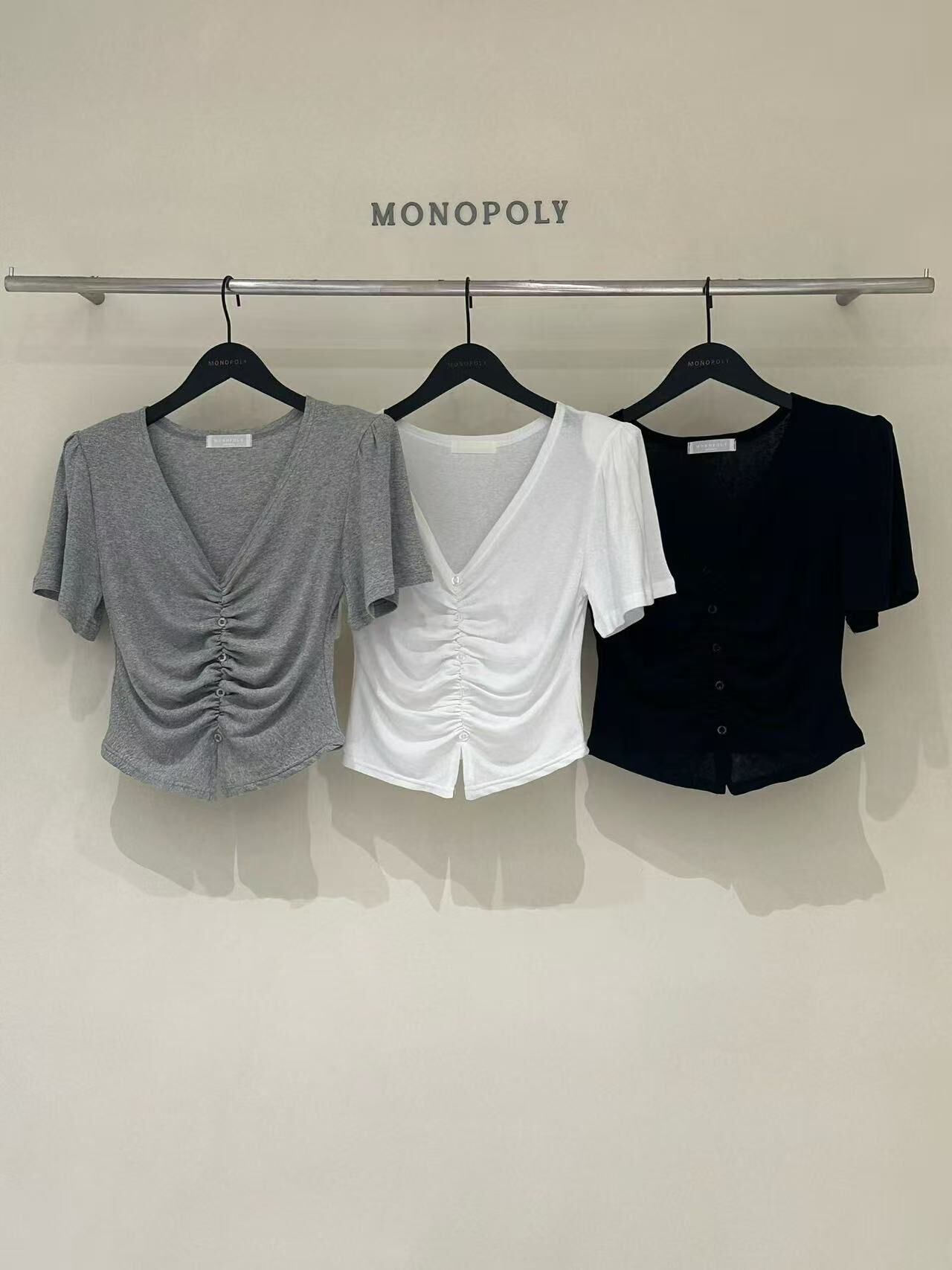 韓國MONOPOLY薄料超彈TOP-3色 #G7116