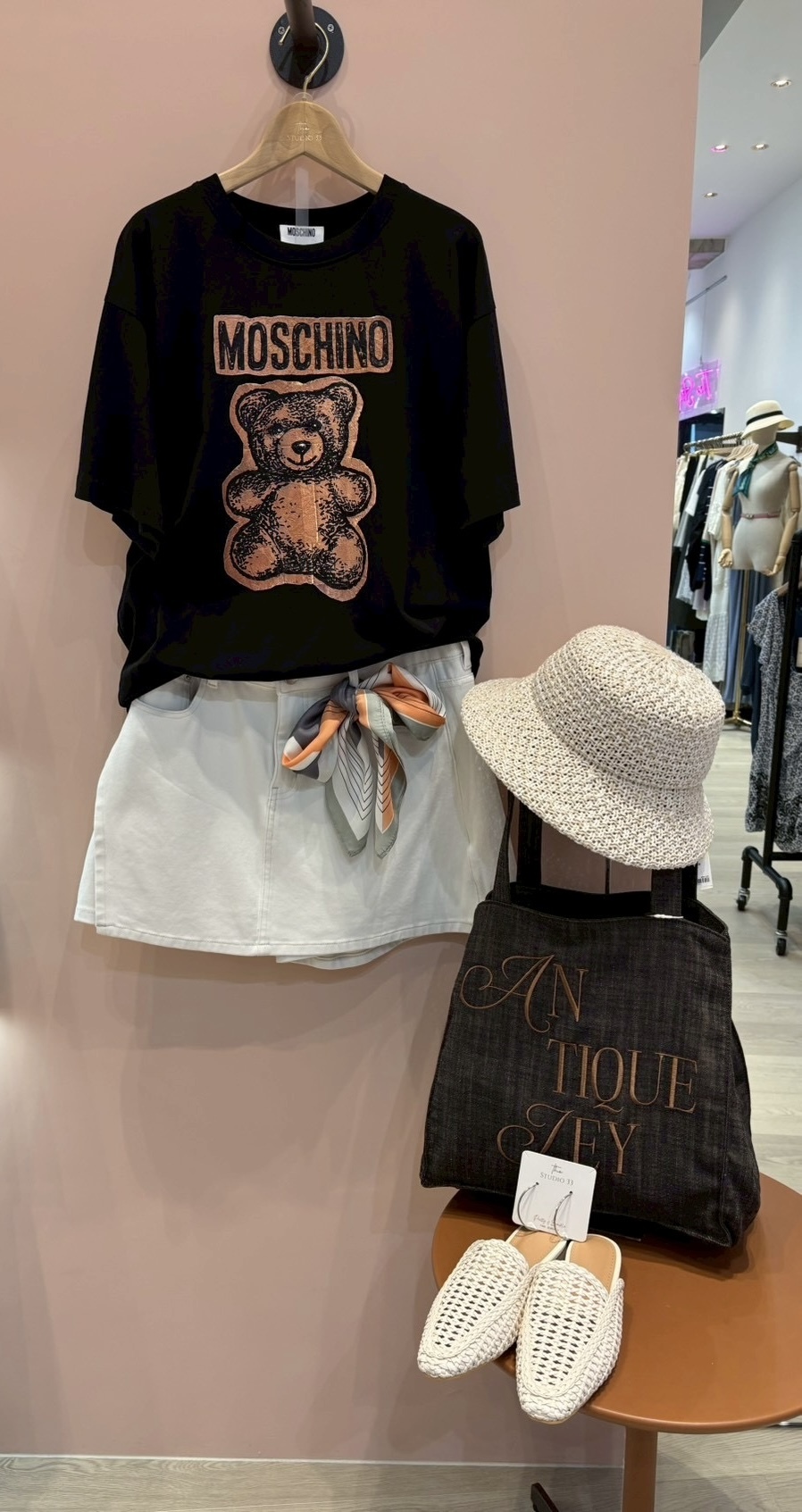 MOSCHINO 復古熊熊寬鬆T恤