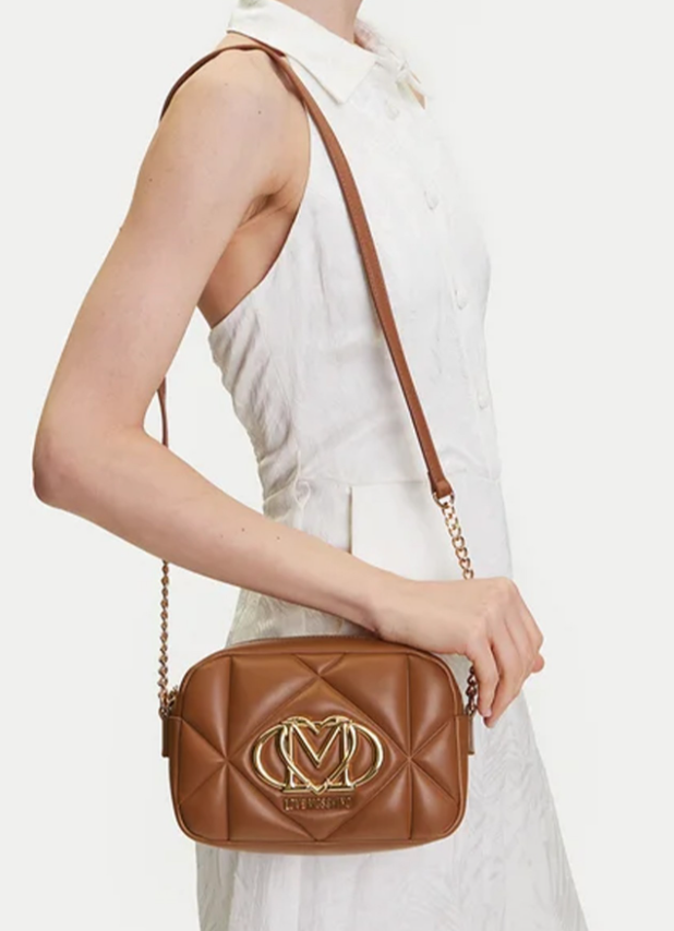 LYS02210 Love Moschino 金色字母Logo皮鏈斜揹袋