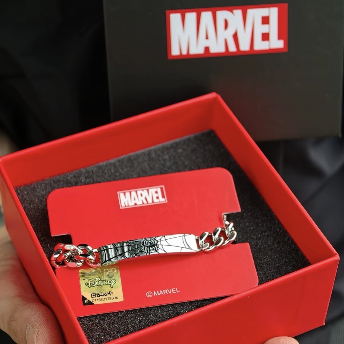 漫威 MARVEL 迪士尼 手鍊 聯名款 蜘蛛人 古巴鏈 鏡面拋光 不鏽鋼