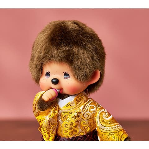 Monchhichi Gold Kimono Boy Plush Toy