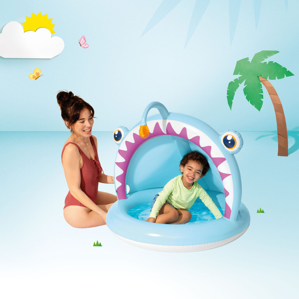 燈籠魚幼兒充氣嬉水池 (1-3歲) - 藍