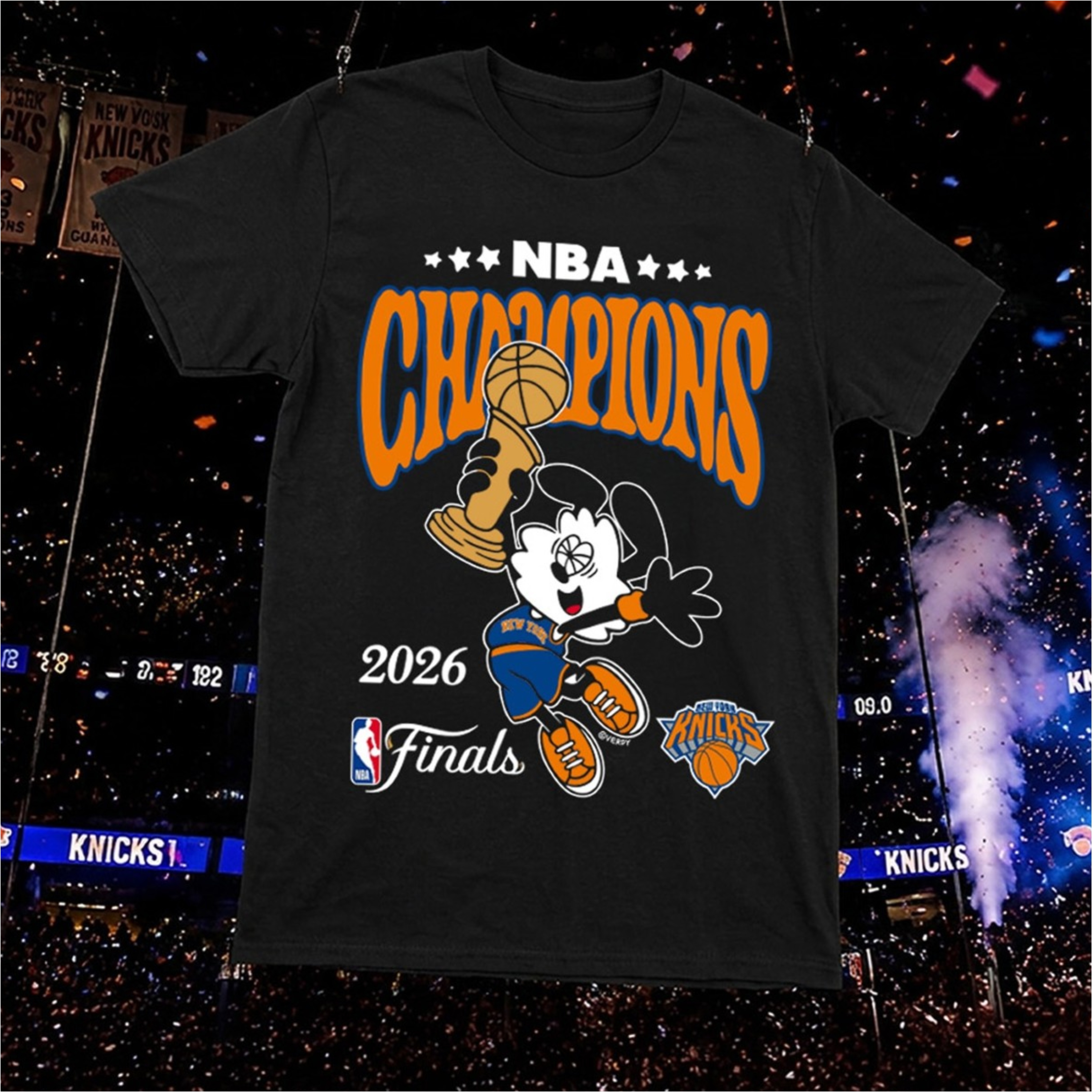 2026SS New York Knicks x Verdy 2026 NBA Championship T-Shirt NBA 聯名 尼克隊 Verdy 冠軍紀念 短T 現貨
