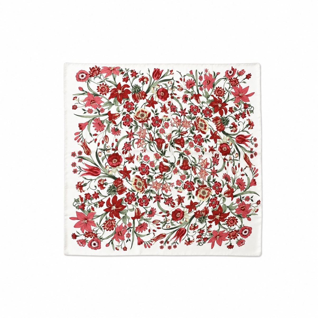 紅花絲巾