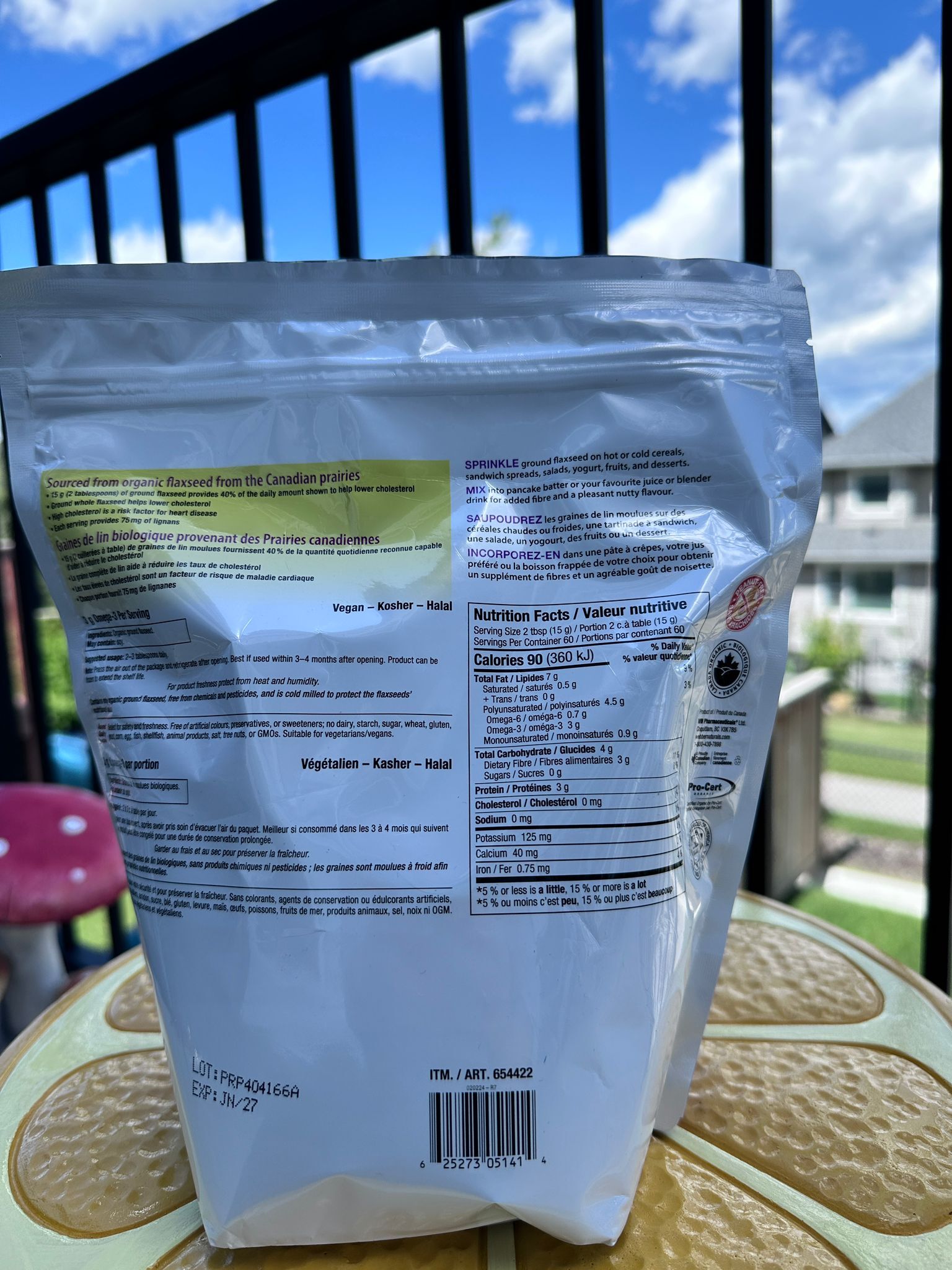 UU52 WN Flaxseed 有機亞麻籽粉 900g  **到期日: 約 2027/04