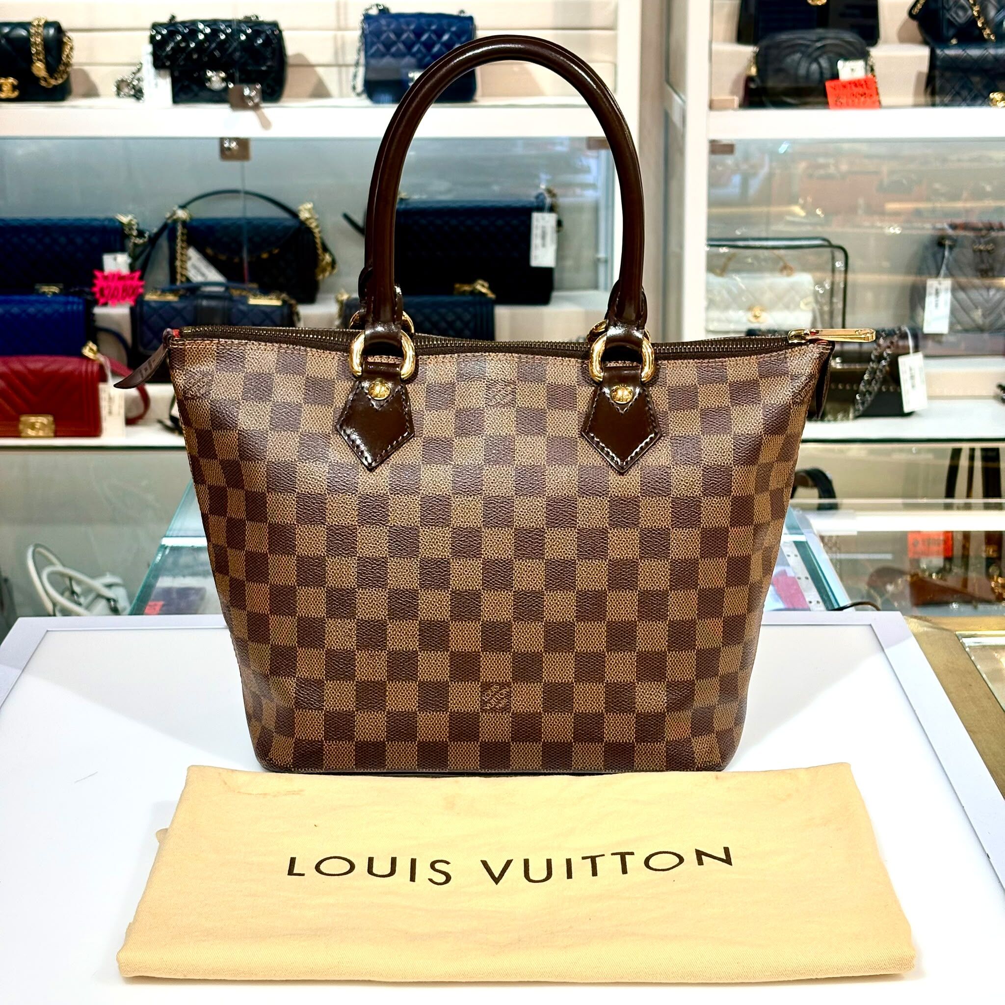 90%NEW二手LV 單肩袋 N51182 棋盘格 MM DAMIER SALEYA #香榭站正品